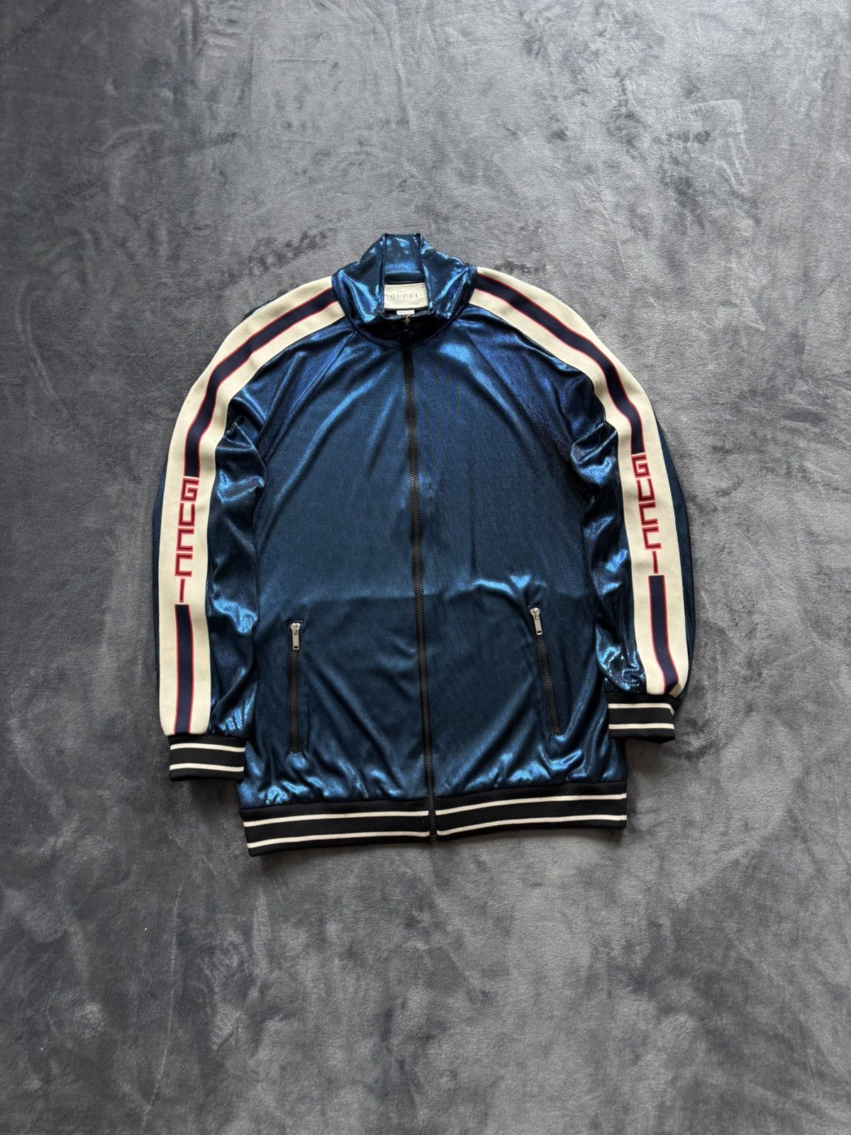 Gucci Gucci Logo Striped Track Jacket Size S / US 4 / IT 40 - 1 Thumbnail
