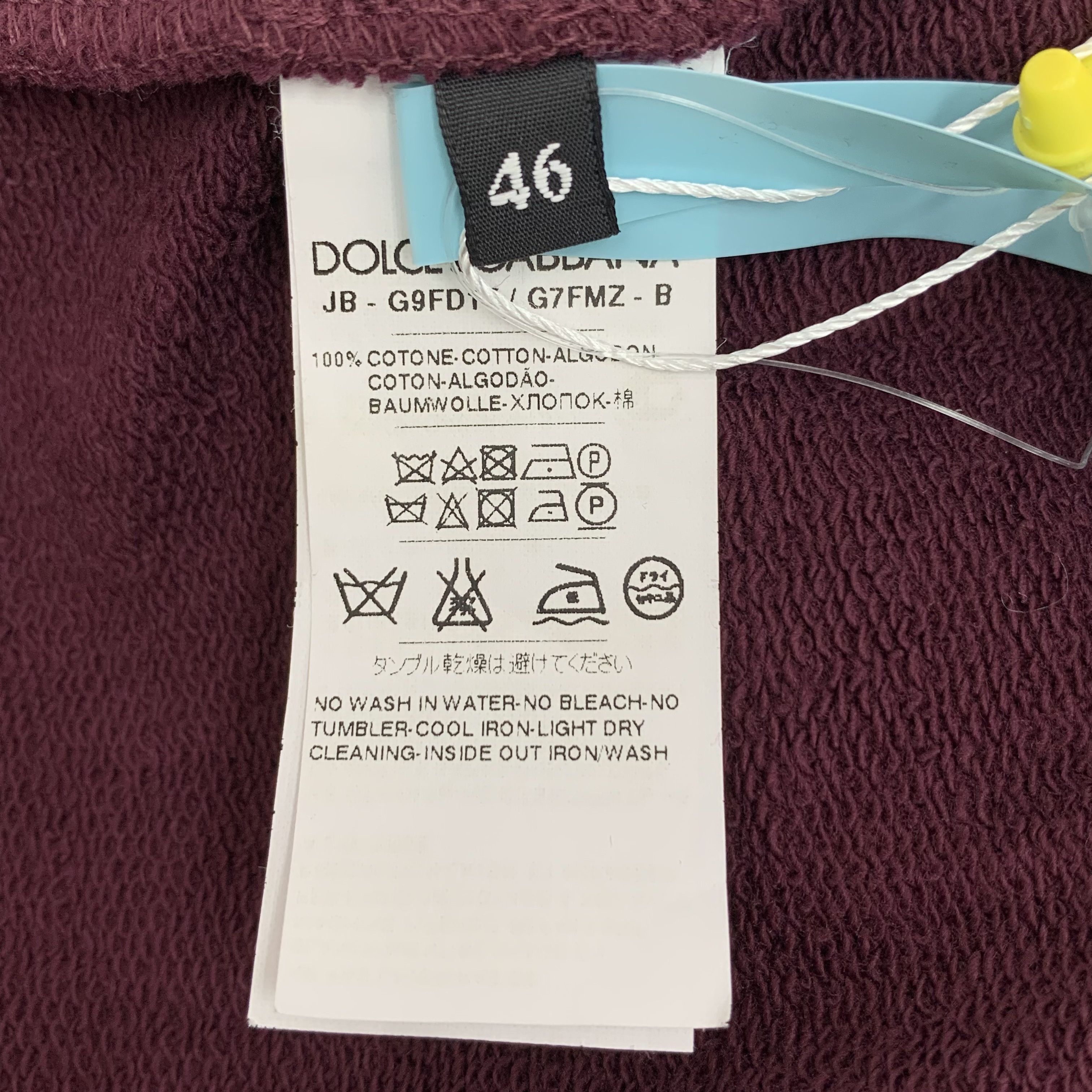 Dolce & Gabbana Dolce & Gabbana Crown Sweatshirt Burgundy (46) Size US S / EU 44-46 / 1 - 8 Thumbnail