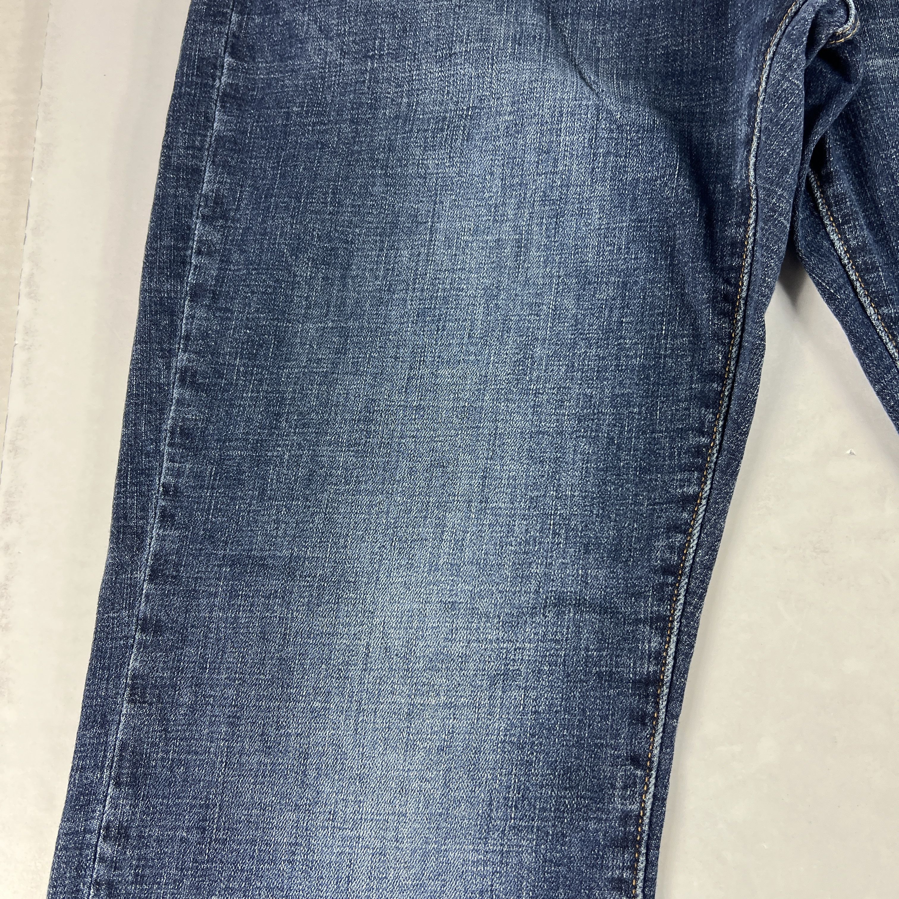 Lucky Brand Lucky Brand Jean 121 Slim Straight Blue Faded Stretch Denim Size US 33 - 4 Thumbnail