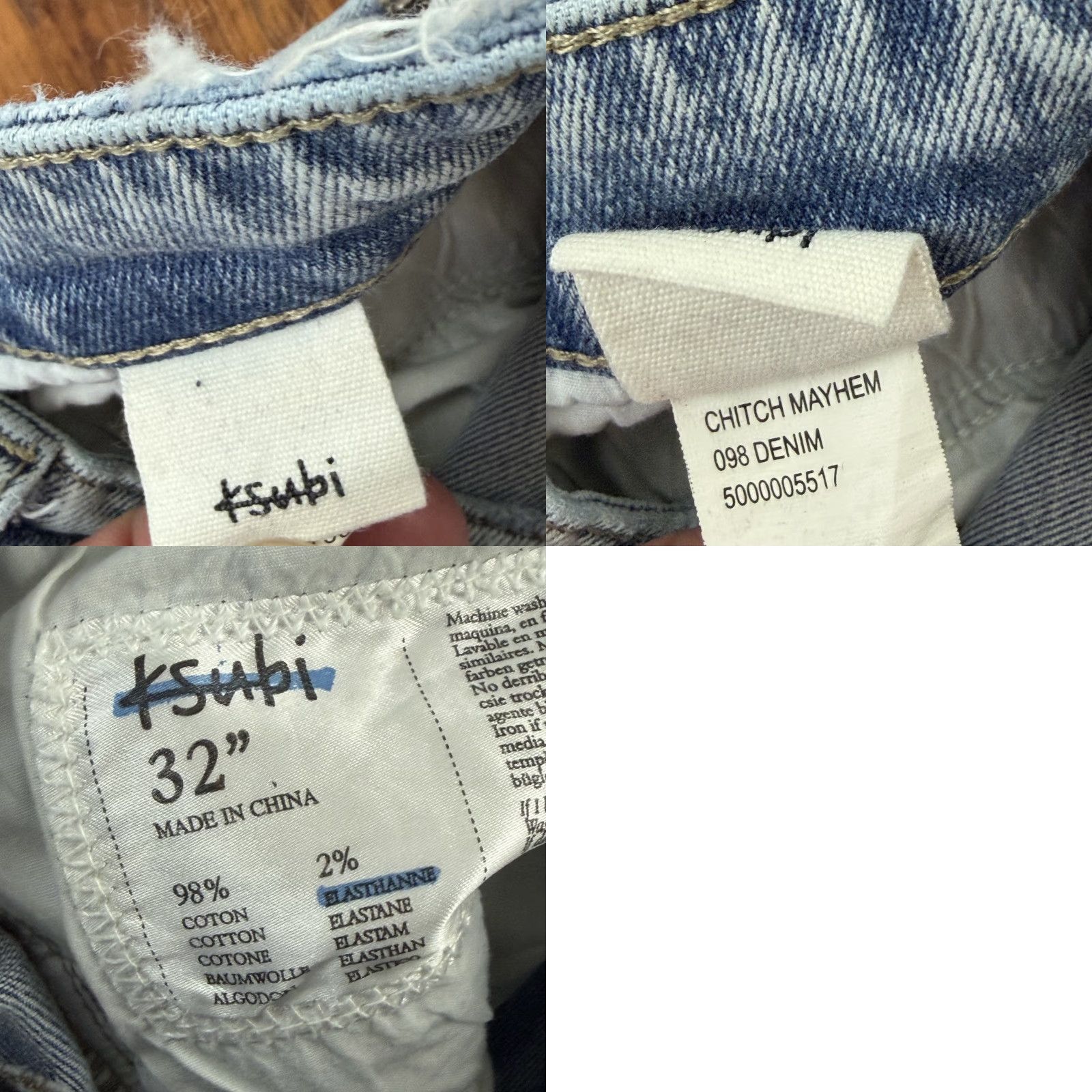 Ksubi Ksubi Jeans Mens 32 Skinny Light Wash Distressed Stretch Denim Chitch Mayhem Jeans Slim Men 32 Inch Inseam 31 Blue Size US 32 / EU 48 - 10 Thumbnail