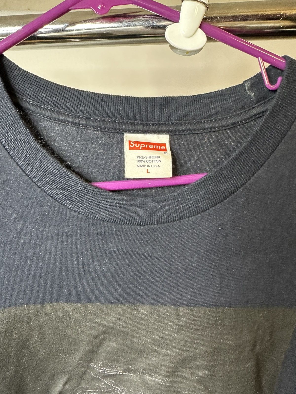 Supreme Supreme Horror Tee Size Large - Navy Size US L / EU 52-54 / 3 - 2 Thumbnail