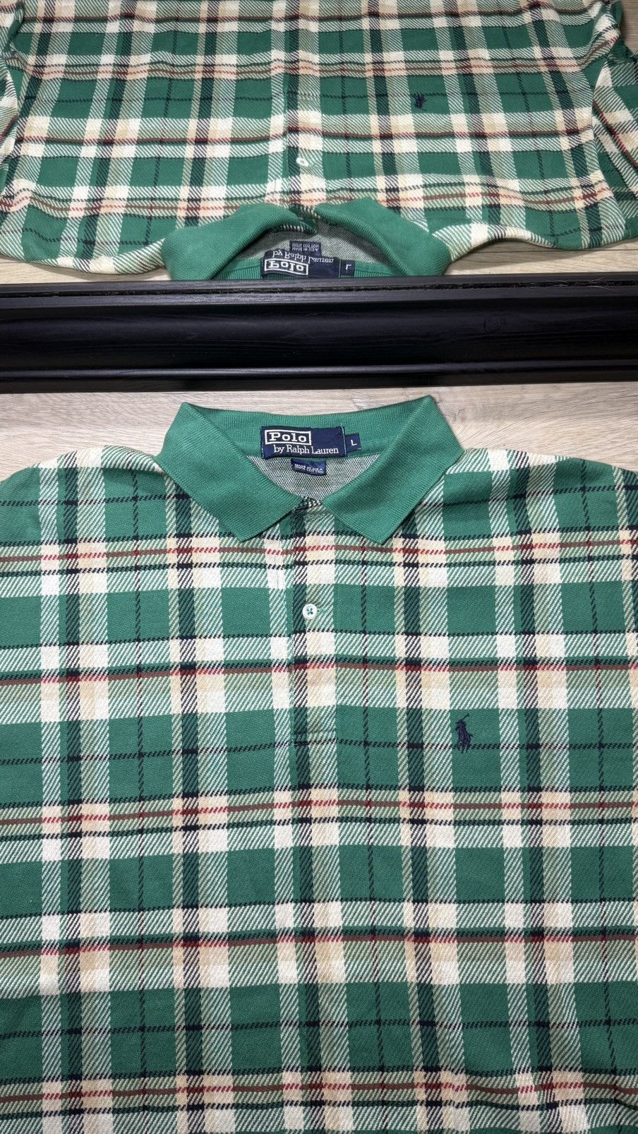 Polo Ralph Lauren Vintage / Y2K 1990s Polo Ralph Lauren Plaid Polo Shirt Size US L / EU 52-54 / 3 - 3 Thumbnail