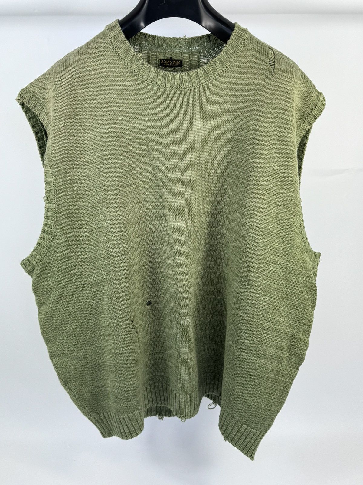 DISTRESSED X-RAY PRINH KNIT VEST TABK TOP