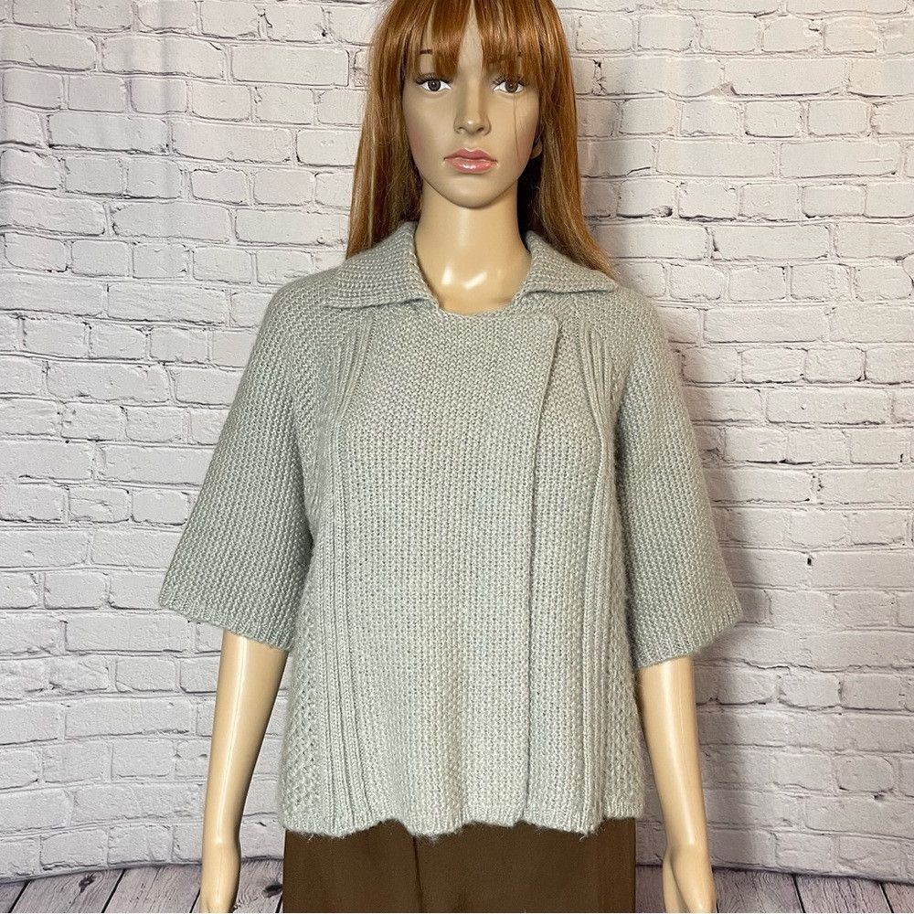 Chicos New Chico's Textured Jalena Wool Blend Grey Cardigan Size 0 Size S / US 4 / IT 40 - 3 Thumbnail