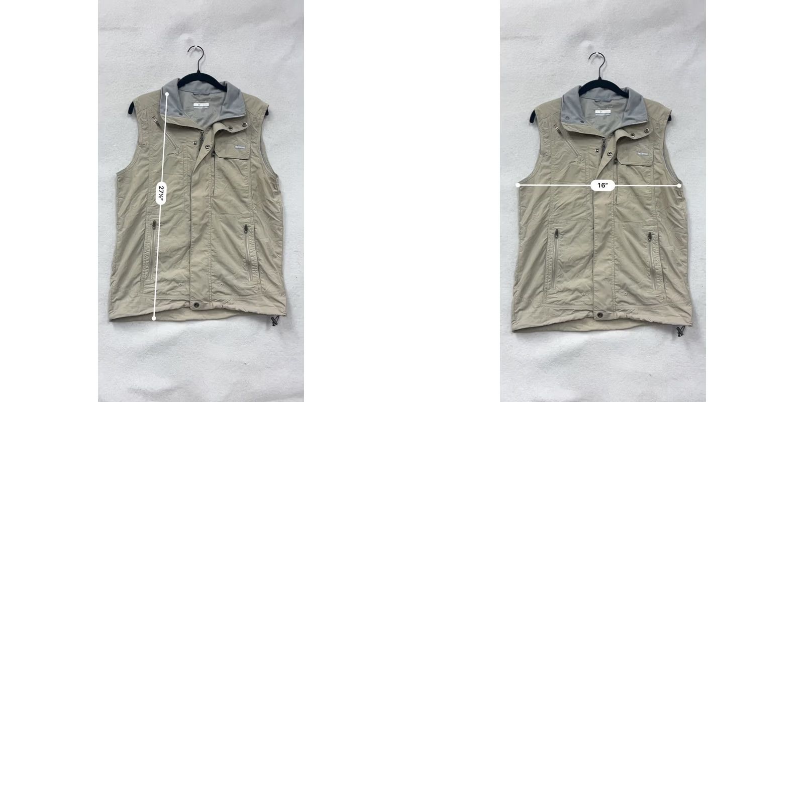 Vintage Columbia Vest Beige Lightweight Sun Protection Windbreaker S Mens Size US S / EU 44-46 / 1 - 8 Thumbnail