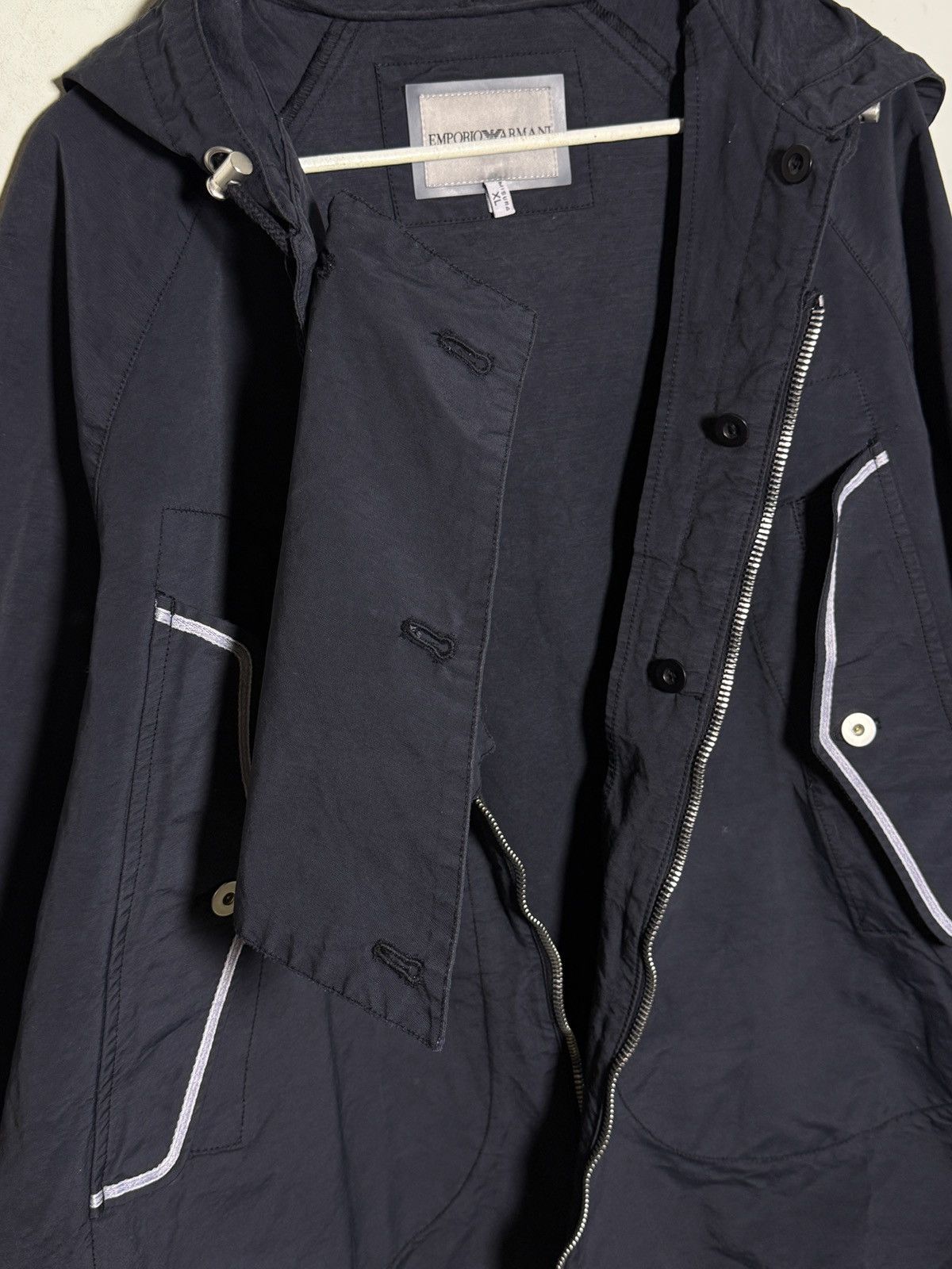 Giorgio Armani Armani shimmer nylon multipocket light smock jacket Size US XL / EU 56 / 4 - 21 Thumbnail
