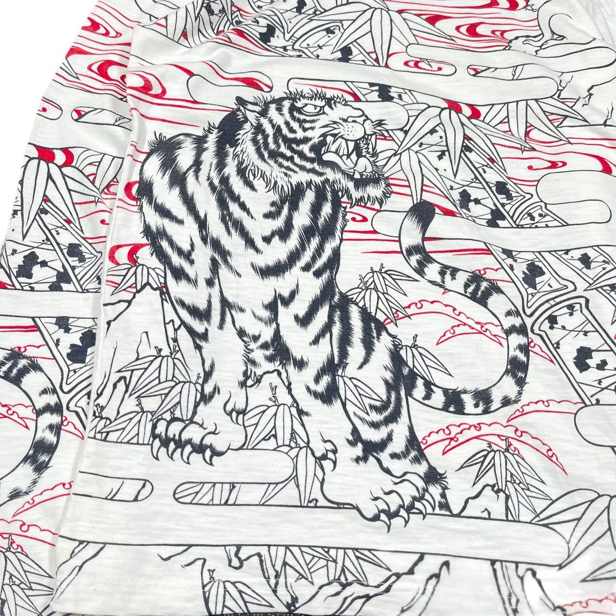 If Six Was Nine × Japanese Brand Sukajan Tiger Tattoo Art Punk Grunge Japanese T Shirt Size US L / EU 52-54 / 3 - 3 Thumbnail