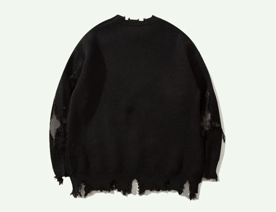 Japanese Brand Vintage Distressed Sweater Retro Destroyed Size US XL / EU 56 / 4 - 7 Thumbnail