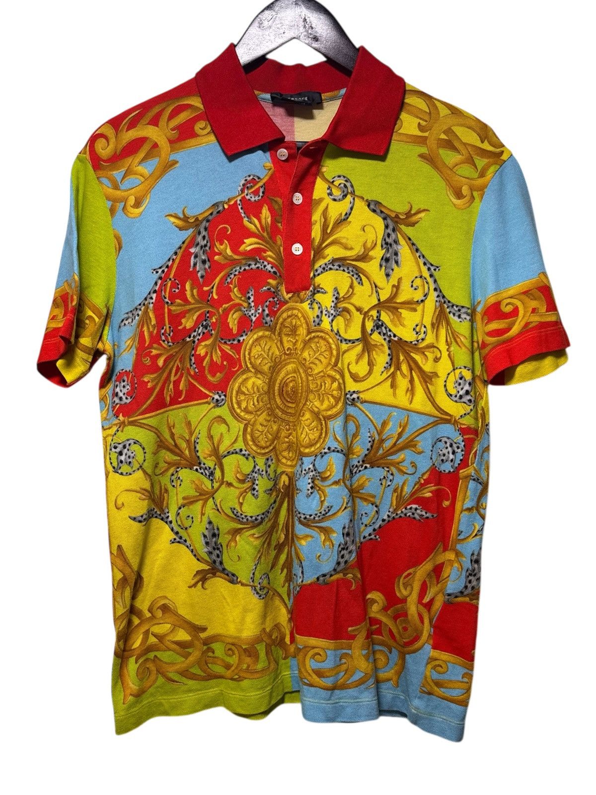 Versace Versace Tailor Fit Multicolor Polo Shier Mens Size Small Size US S / EU 44-46 / 1 - 1 Thumbnail