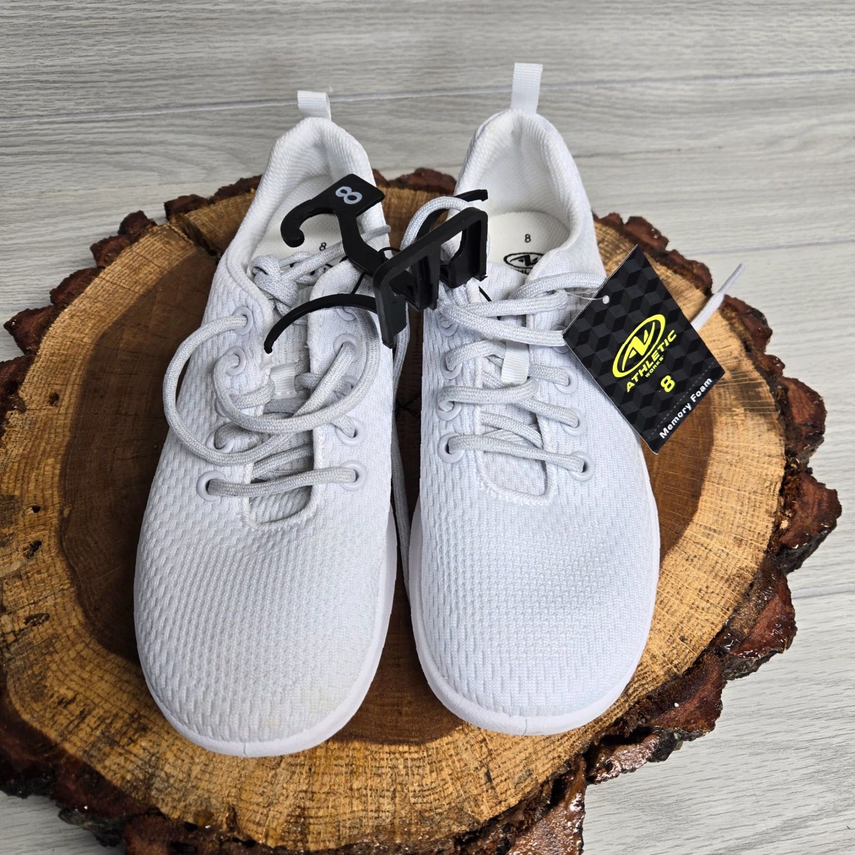 Athletic Works NEW Athletic Works White Lifestyle Jogger Sneakers Shoes Adult Women's 8 NEW Size 30" / US 8 / IT 44 - 3 Thumbnail