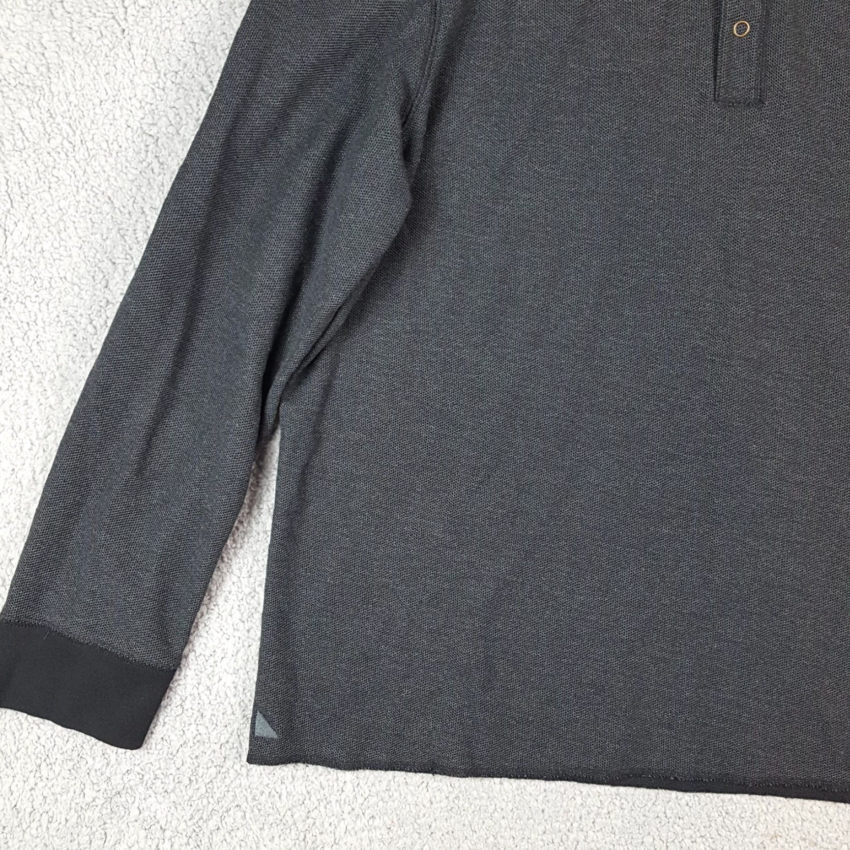 UNTUCKit UNTUCKit Schrock Henley Long Sleeve Gray Men's 2XL T Shirt Pullover XXL 2XL Size US XXL / EU 58 / 5 - 4 Thumbnail