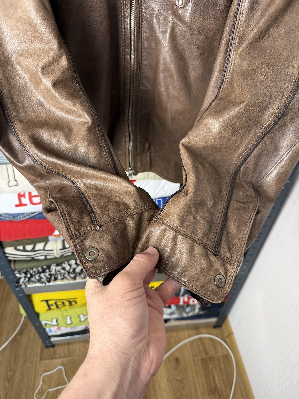 Gimo's Gimos Pelle Leather Bomber Jacket Japanese Style Size US L / EU 52-54 / 3 - 10 Thumbnail