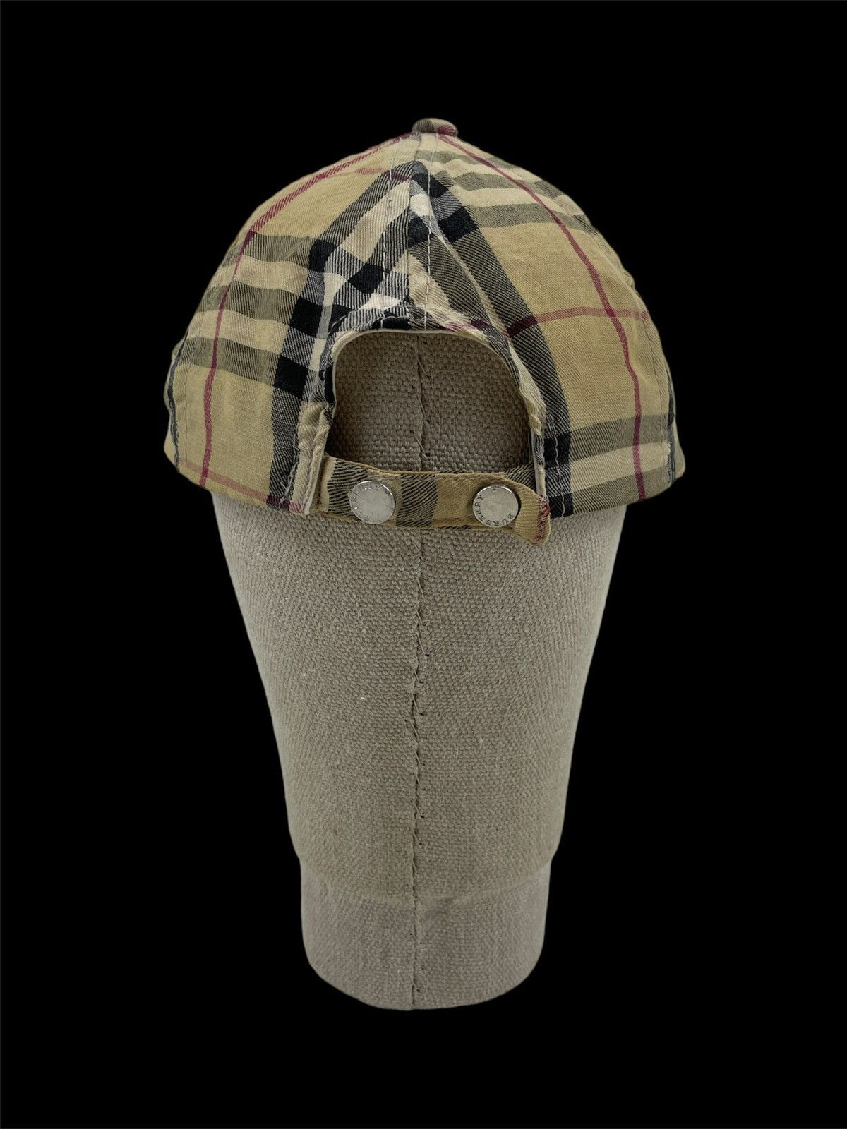 Burberry RARE Nova Check Beige LONDON Bassebal Cap Adjustable Hat M Size ONE SIZE - 5 Thumbnail