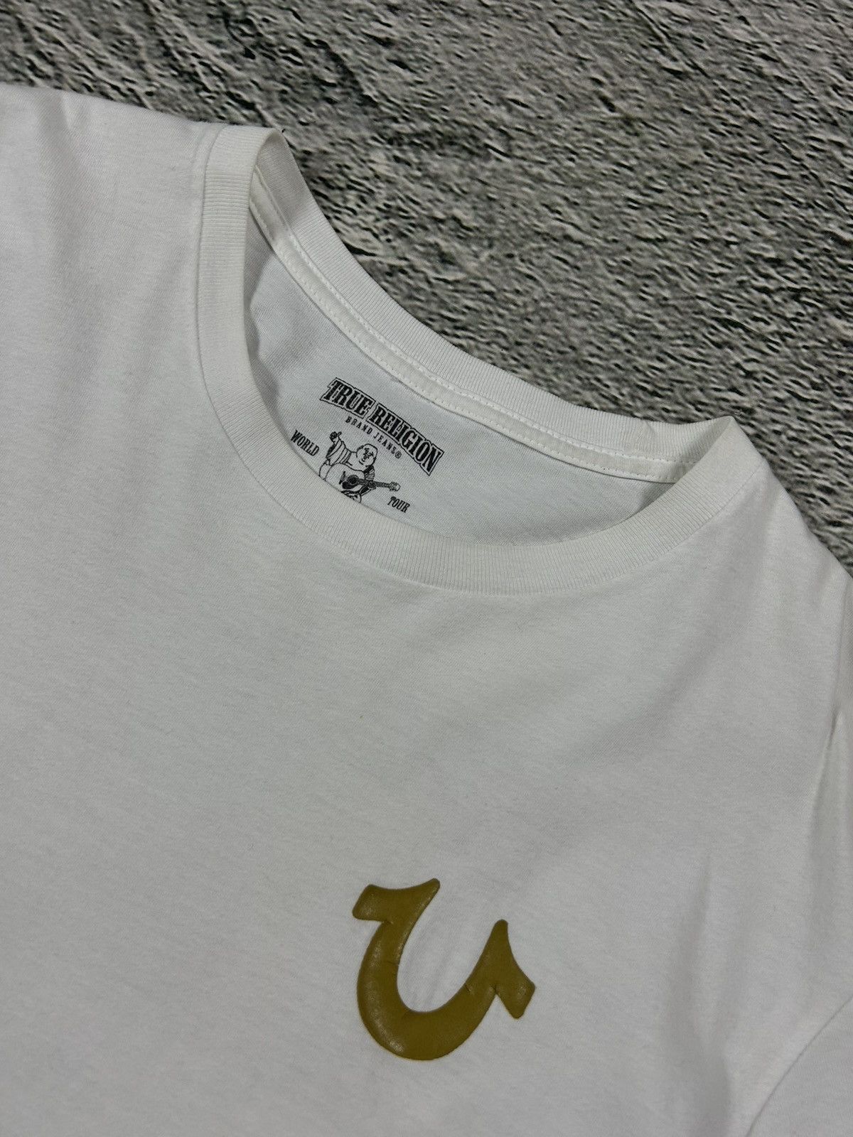 True Religion True Religion T-shirt white big gold logo Size US M / EU 48-50 / 2 - 2 Thumbnail