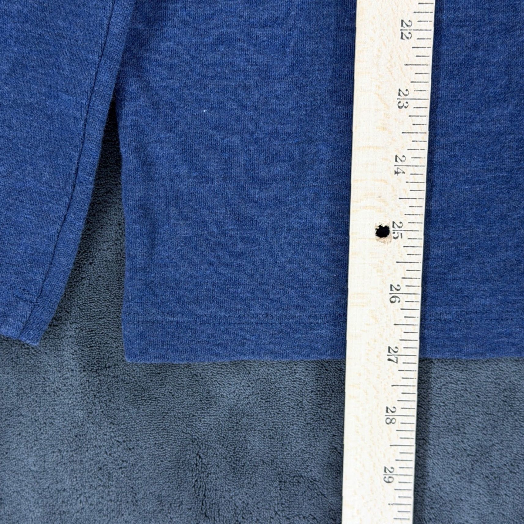 Mizzen+Main Mizzen+Main Mens Blue Heather Quarter Zip Pullover Sweater Large Cotton Modal Size US L / EU 52-54 / 3 - 5 Thumbnail