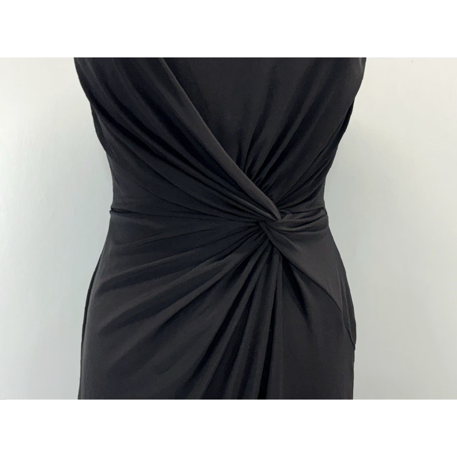 Ralph Lauren Lauren Ralph Lauren Twist Front Dress Sz 8 Black Stretch Career Pencil Classic Size M / US 6-8 / IT 42-44 - 6 Thumbnail
