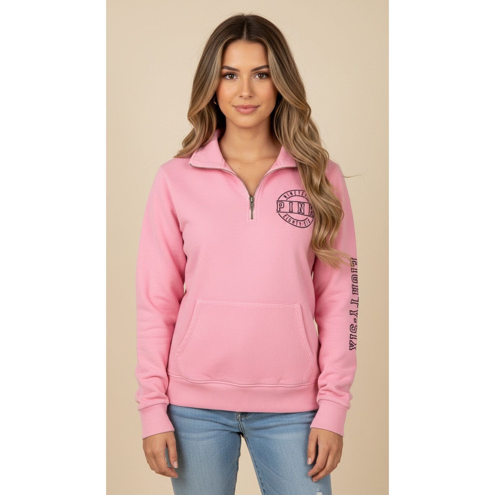 Pink PINK Victoria's Secret Pullover Sweatshirt Womens Small Pink Size S / US 4 / IT 40 - 1 Thumbnail