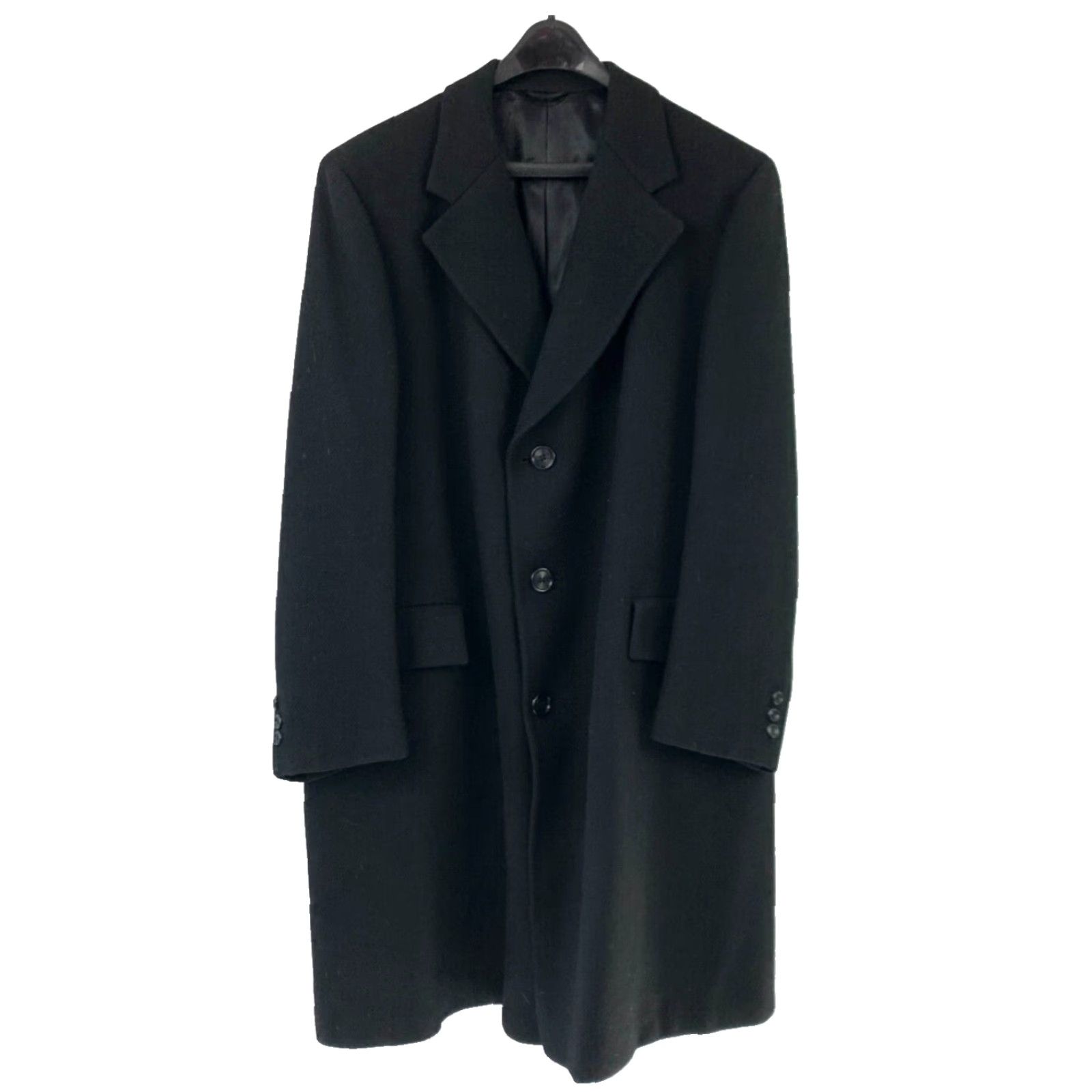 Hart Schaffner Marx Hart Schaffner Marx Black Wool Coat Vintage Union Made 48 Regular Men Overcoat Lined Wool Wool Size US M / EU 48-50 / 2 - 2 Thumbnail