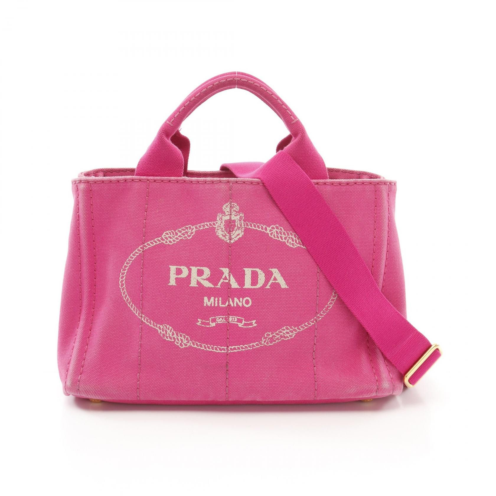 Prada Prada Canapa Canvas Tote Bag Canvas Tote Bag B2439G in Pink, Women's