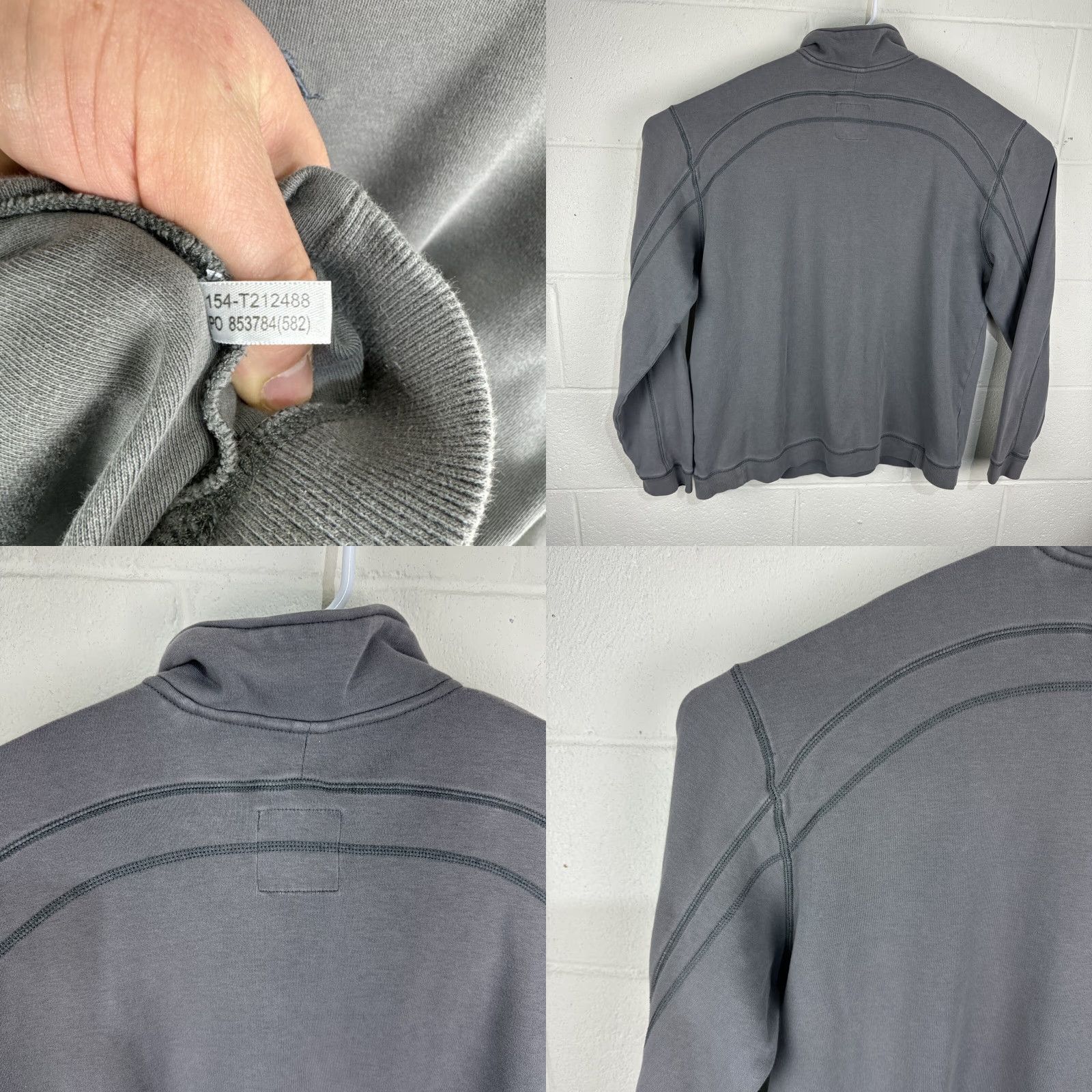 Tommy Bahama Tommy Bahama Sweater Mens XL Gray Solid 1/4 Zip Pullover Island Pima Cotton Knit Mock Neck Long Sleeve Embroidered Logo 90s Classic Outdoor Size US XL / EU 56 / 4 - 9 Thumbnail