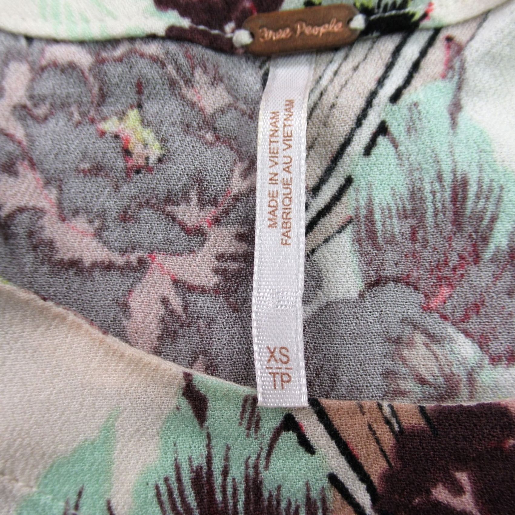 Free People Free People Shirt Womens XS Sleeveless Crew Neck Pullover Lightweight Floral Size XS / US 0-2 / IT 36-38 - 5 Thumbnail