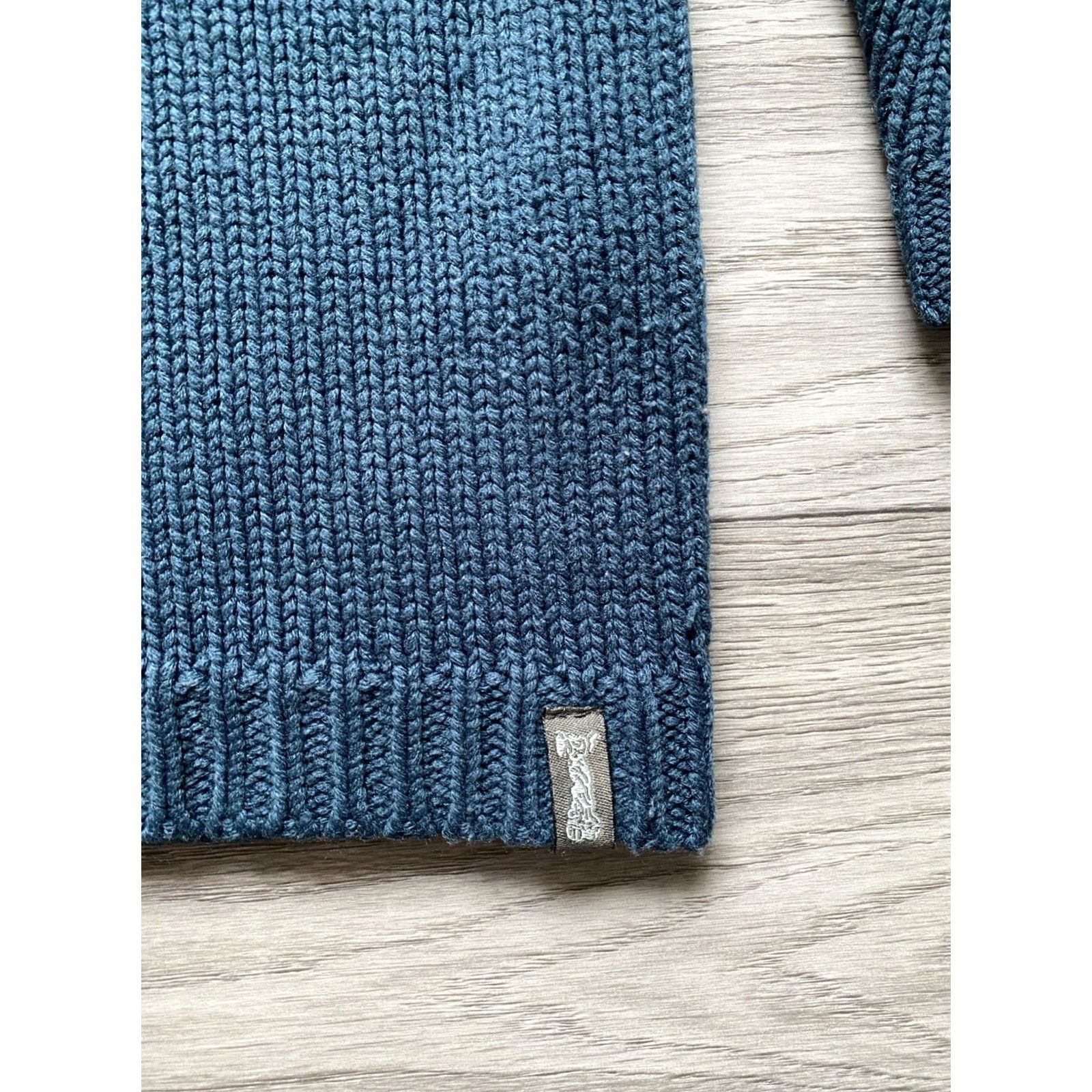 Nike VINTAGE Nike Mens Sweater Knitted Cotton Pullover Blue M Knit Jumper Size M Carded Regular Mens Size US M / EU 48-50 / 2 - 2 Thumbnail