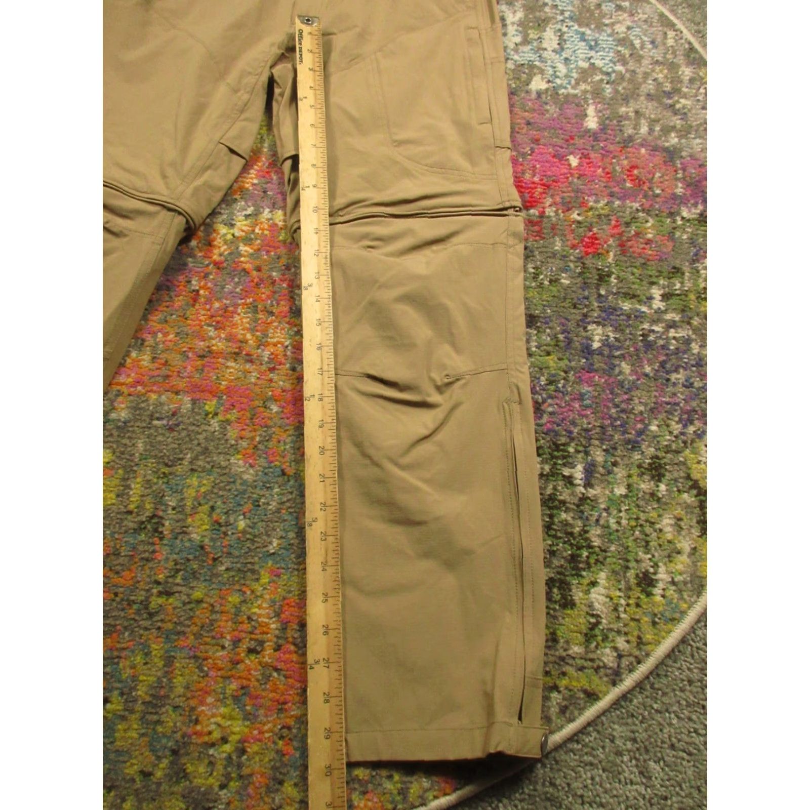Vintage CQR Convertible Pants Mens 32x30 Nylon Spandex Cargo Straight Leg Brown Zip Off Pocket Breathable Lightweight Vintage: No Size US 32 / EU 48 - 7 Thumbnail