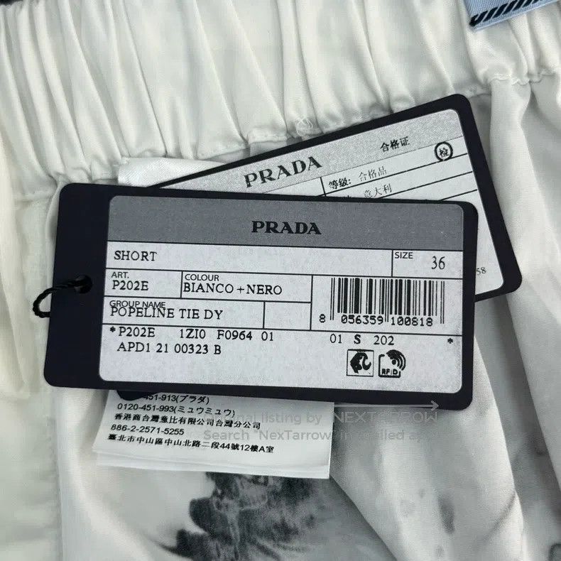 Prada Prada Black and white ink cloth triangle label shorts Size 24" / US 00 / IT 34 - 7 Thumbnail