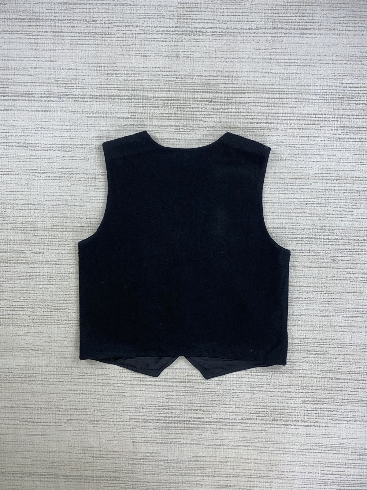 Japanese Brand × Vintage Vintage Eptemete Flower Embroidered Art Black Vest Size US M / EU 48-50 / 2 - 2 Thumbnail
