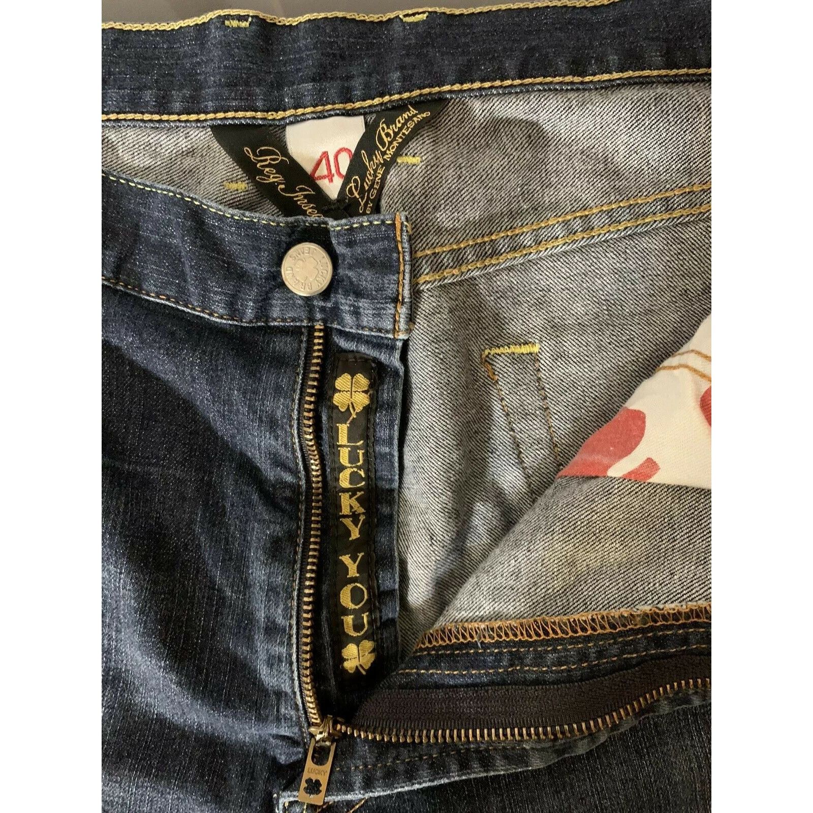 Lucky Brand Lucky Brand Zipper Fly Dungarees Denim Jeans W 40 L 31 Size US 40 / EU 56 - 1 Thumbnail