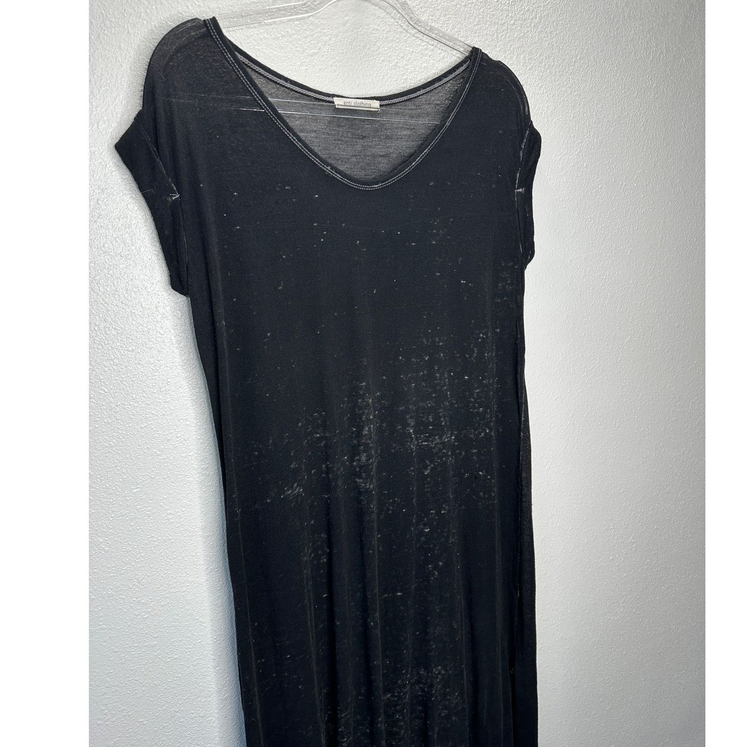 Other Enti Clothing Black Sheer Speckled Sleeveless Maxi Dress 14 Size XL / US 12-14 / IT 48-50 - 3 Thumbnail
