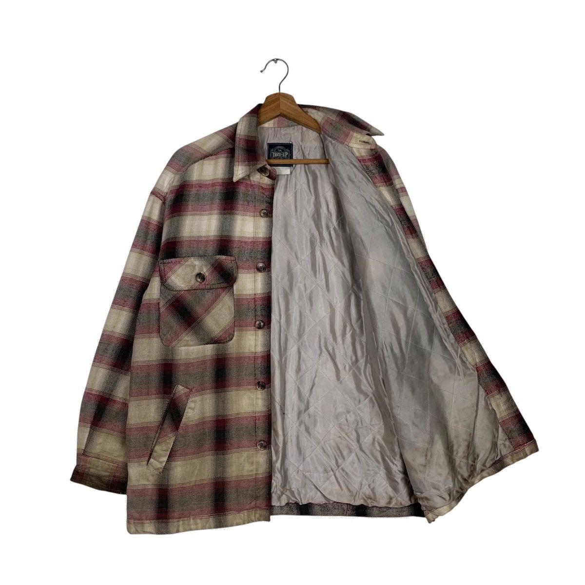 Flannel TRAY-UP Shadow Plaid Work Flannel Jacket #2149-C95 Size US L / EU 52-54 / 3 - 9 Thumbnail