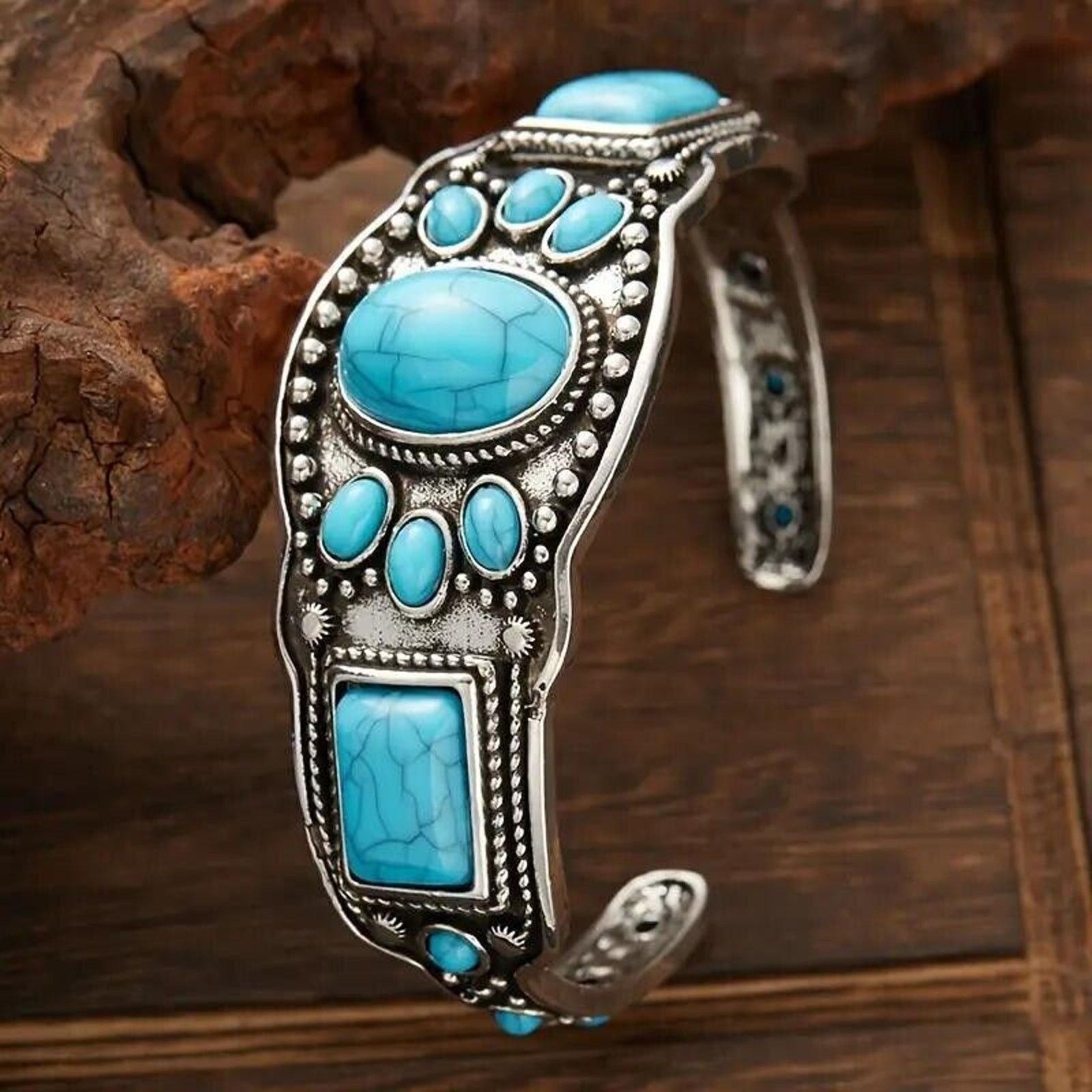 Other Unisex Faux Turquoise Native American Style Bracelet Size ONE SIZE - 3 Thumbnail