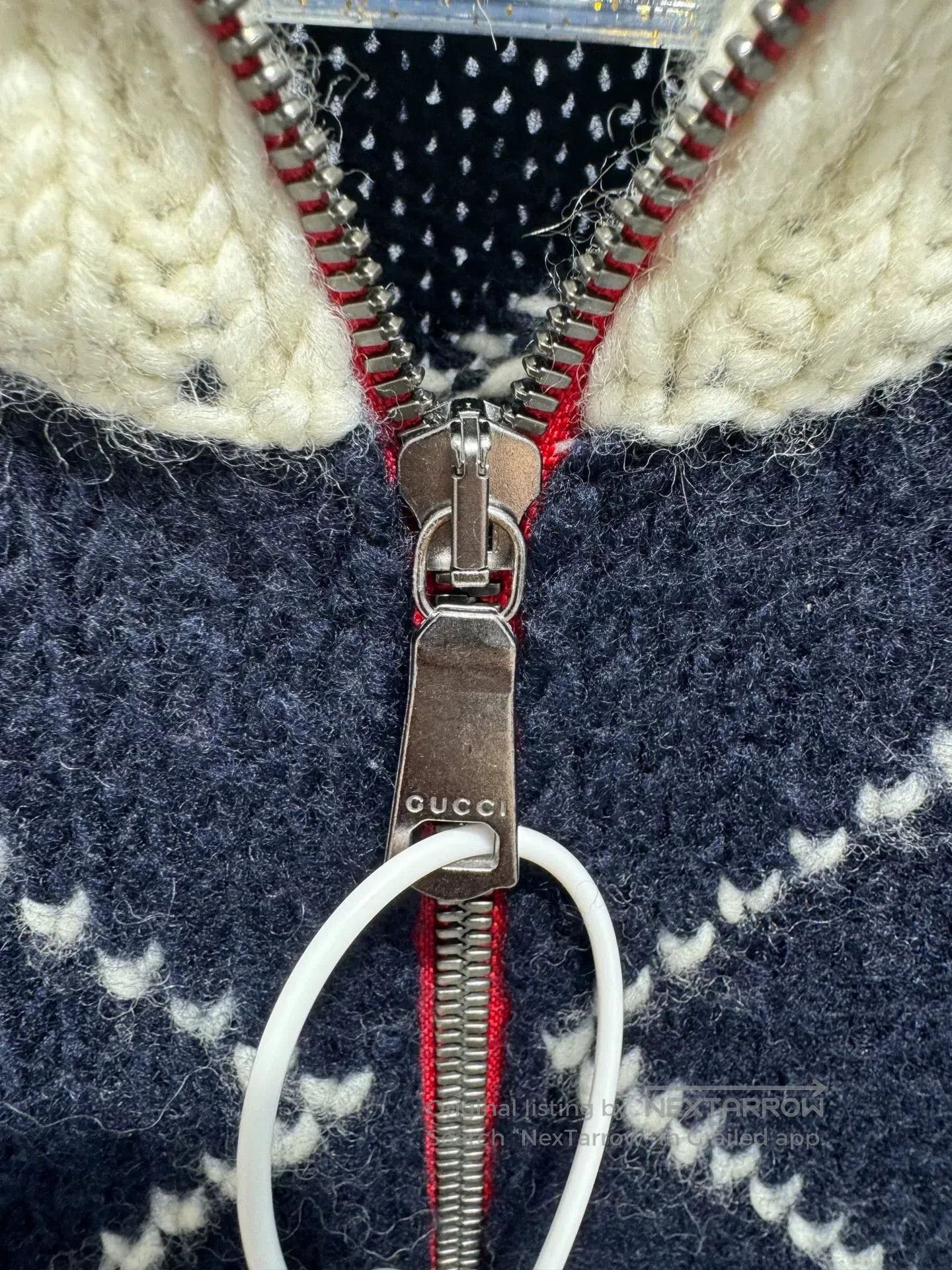 Gucci Gucci Diamond Pattern Knit Zip Jacket. Size US L / EU 52-54 / 3 - 6 Thumbnail