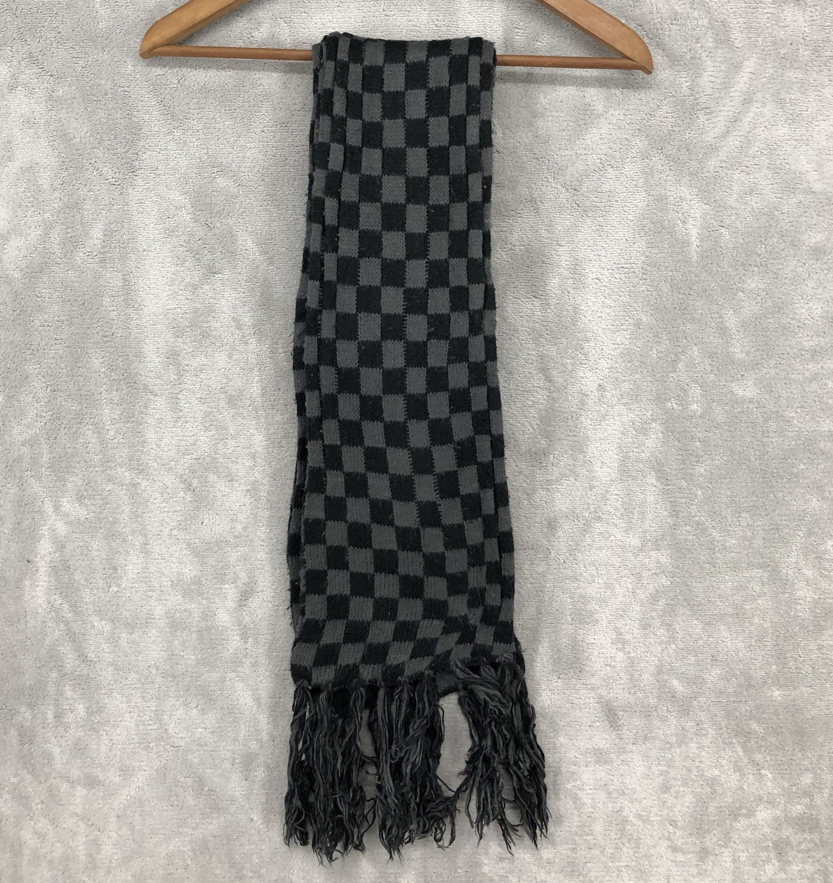 Japanese Brand × Vintage Vintage Unknown Checkered Scarf Muffler Neck Scarf Size ONE SIZE - 1 Thumbnail