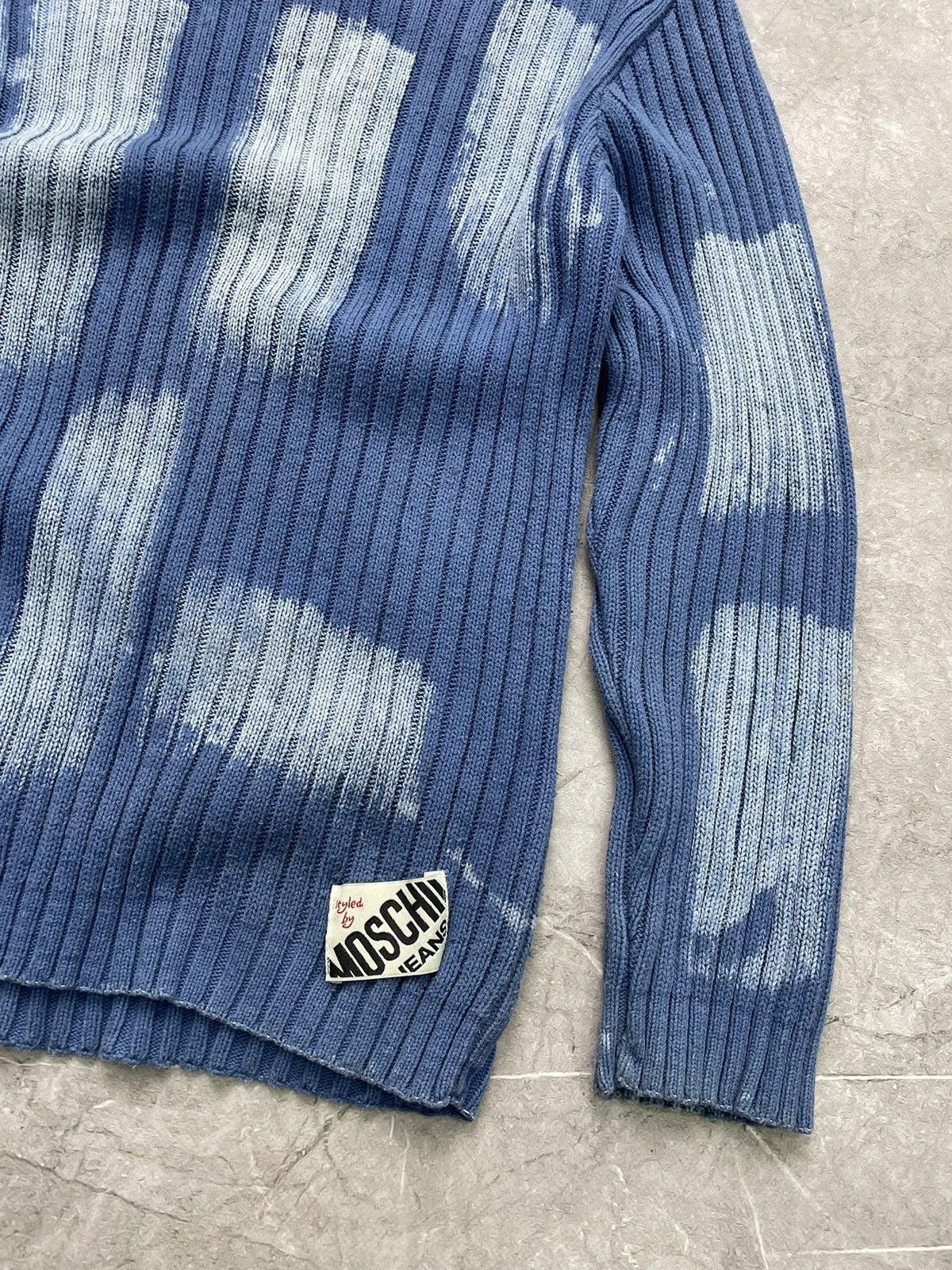 Hysteric Glamour × If Six Was Nine × Moschino Vintage Avant Garde Sweater zip striped ribbed Japanese y2k Size US L / EU 52-54 / 3 - 5 Thumbnail