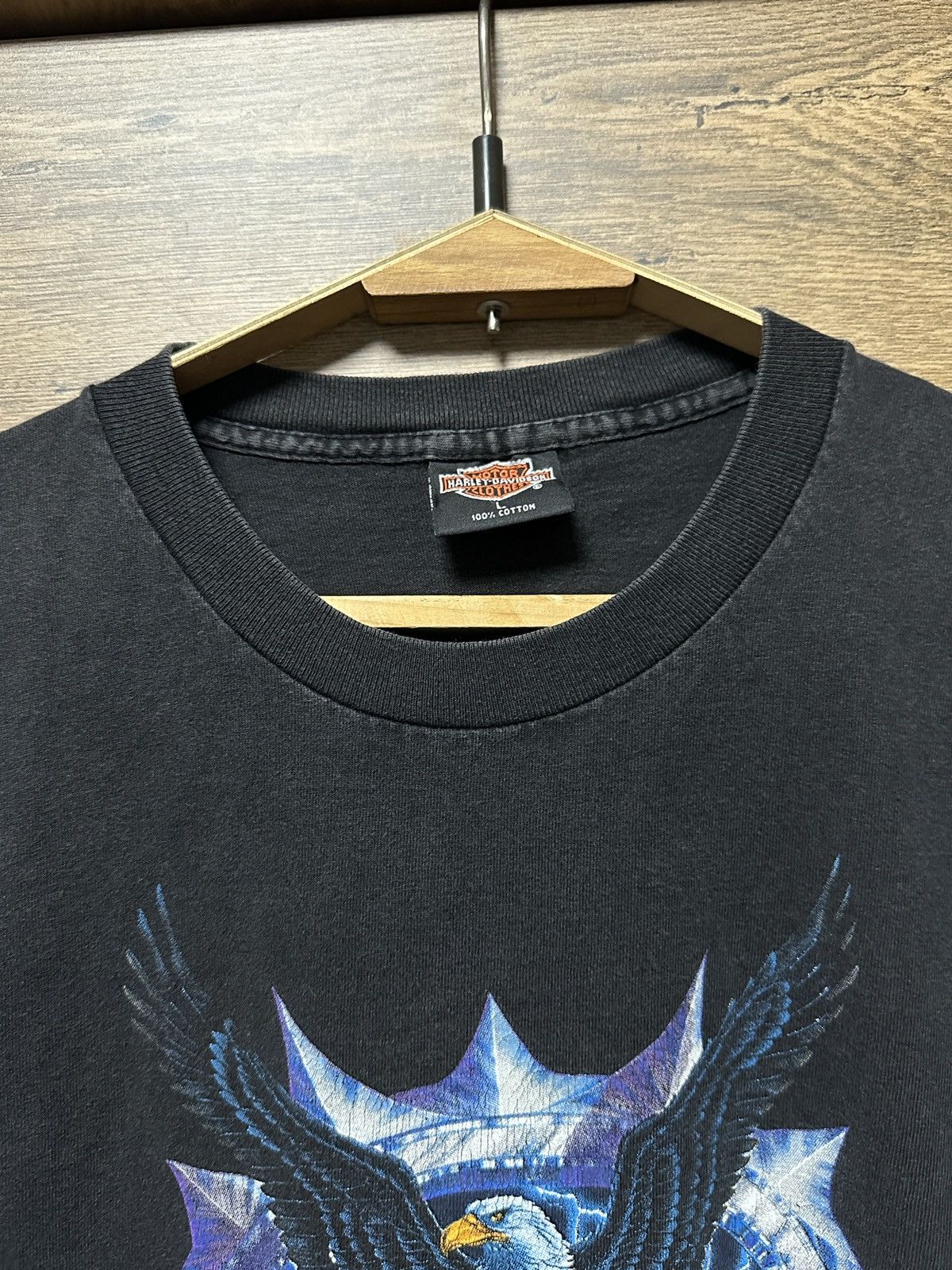 Harley Davidson × Vintage Vintage 1994 Harley Davidson Single Stitch Eagle T-Shirt Size US L / EU 52-54 / 3 - 5 Thumbnail