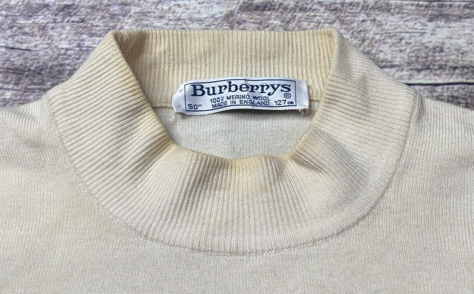 Burberry VTG Burberrys Sweater Mens 50 US 3XL Merino Wool England Size US XXL / EU 58 / 5 - 6 Thumbnail