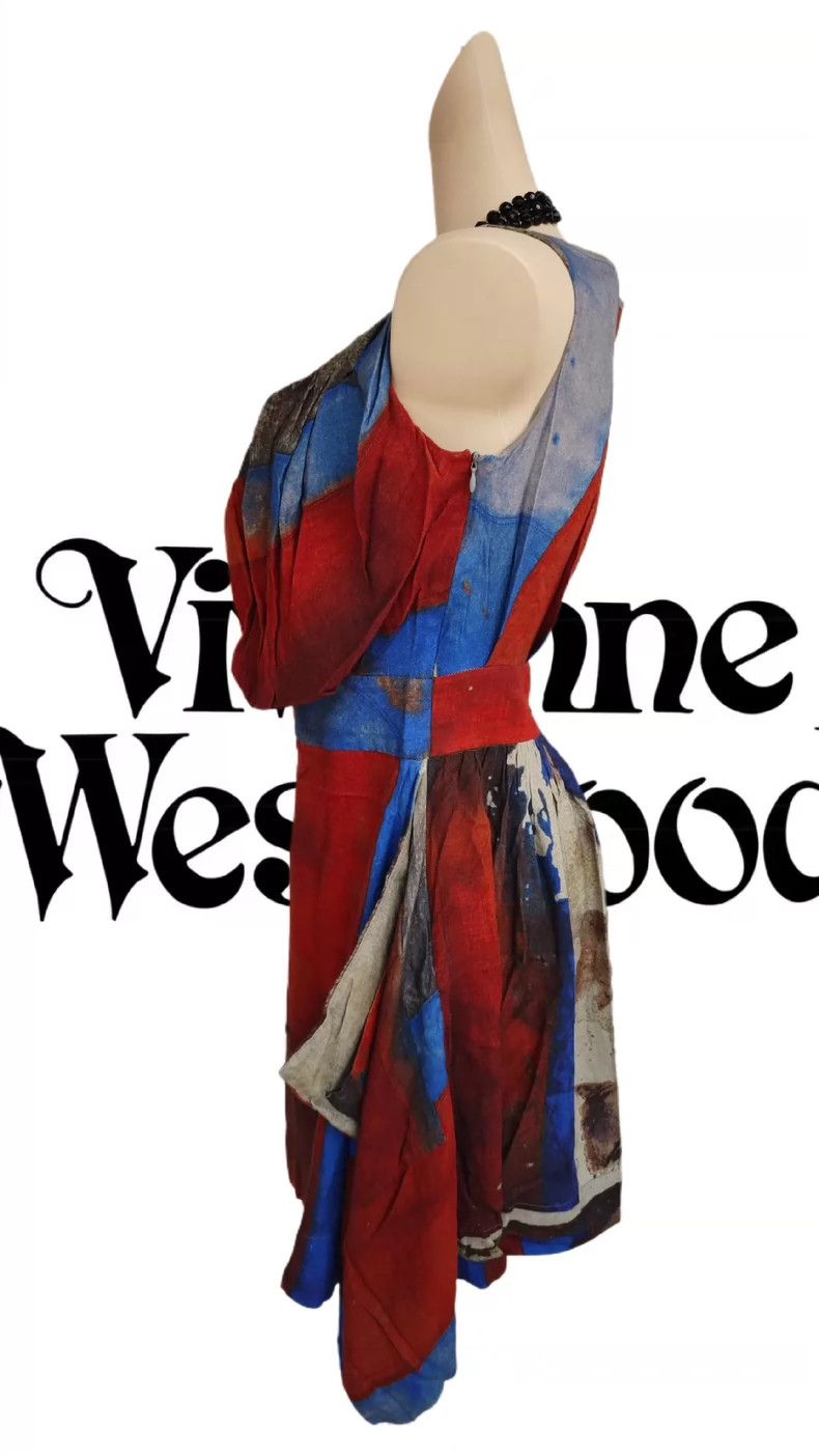 Vivienne Westwood Vivienne Westwood Red and blue color matching dress Size M / US 6-8 / IT 42-44 - 4 Thumbnail