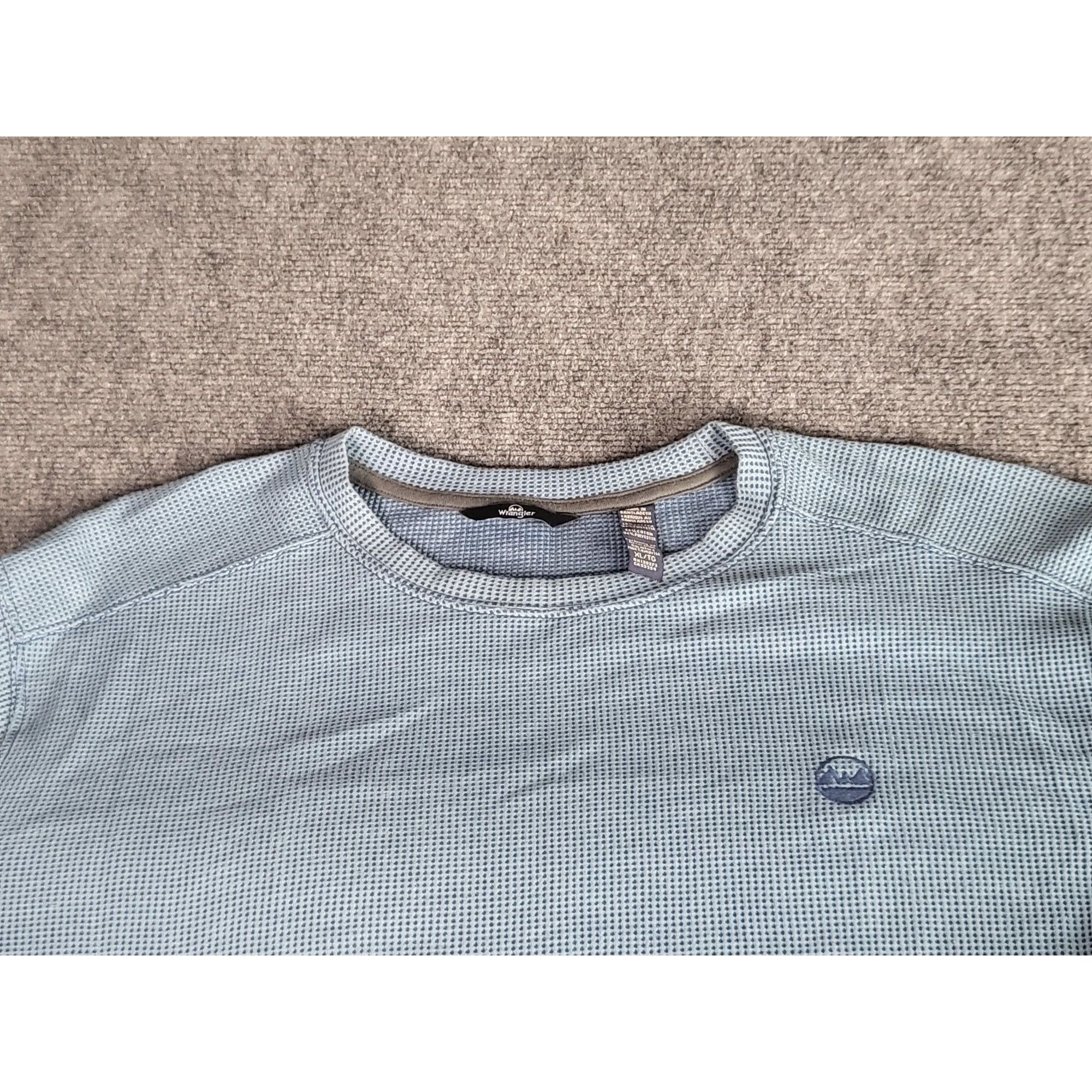 Wrangler Wrangler Long Sleeve Thermal Tshirt Men Sz XL Gingham Blue L Size US XL / EU 56 / 4 - 3 Thumbnail