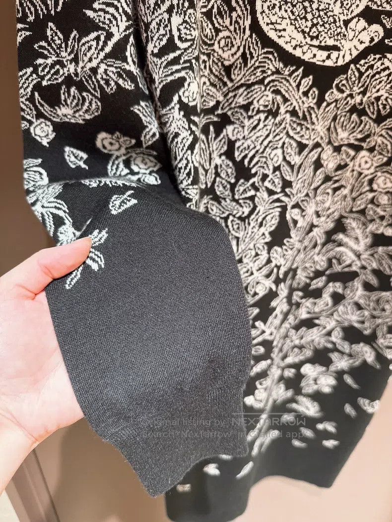 Hermes Hermes Black and White Leopard Velvet Knit Dress Size XS / US 0-2 / IT 36-38 - 5 Thumbnail
