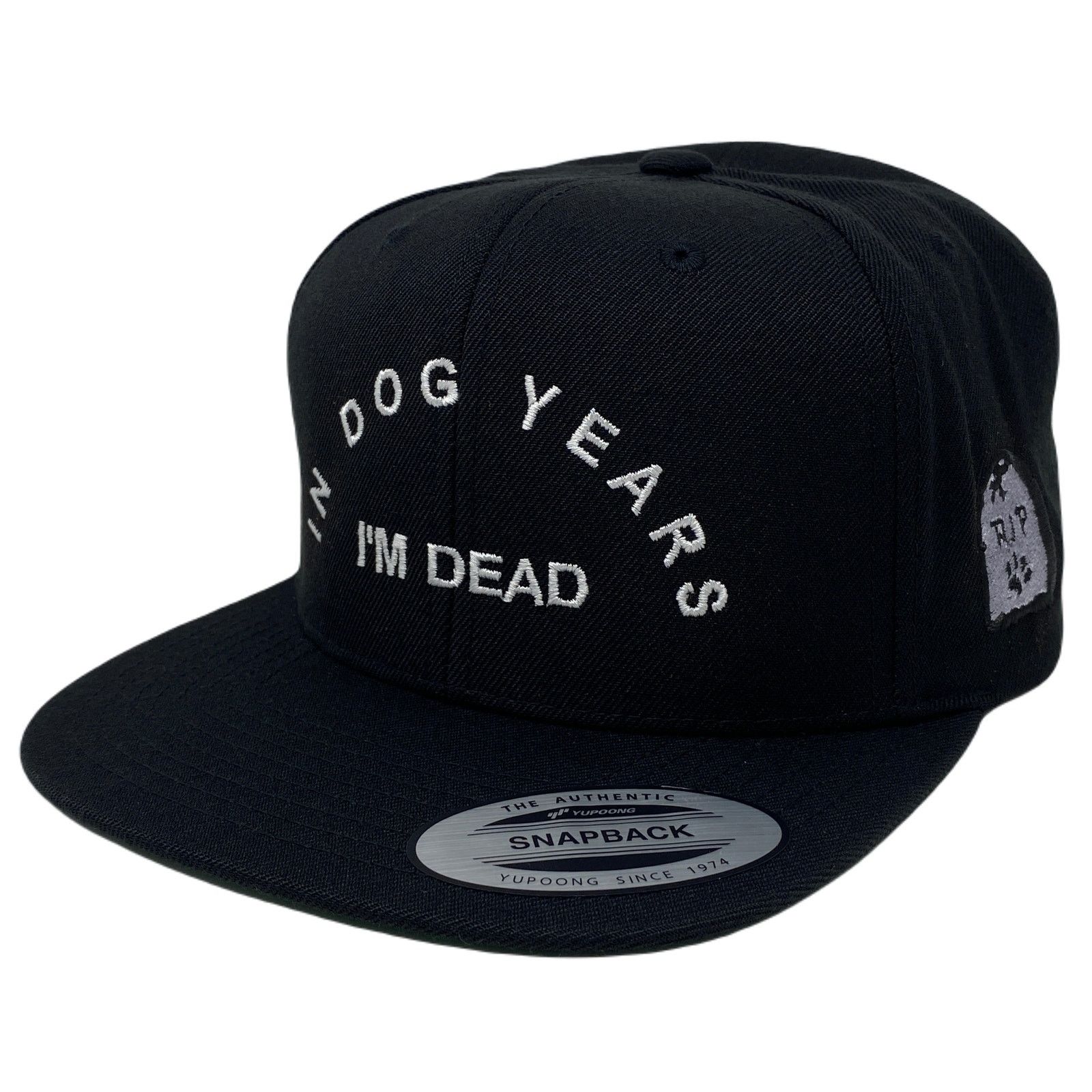 Other In Dog Years I’m Dead RIP Snapback Hat Size ONE SIZE - 3 Thumbnail