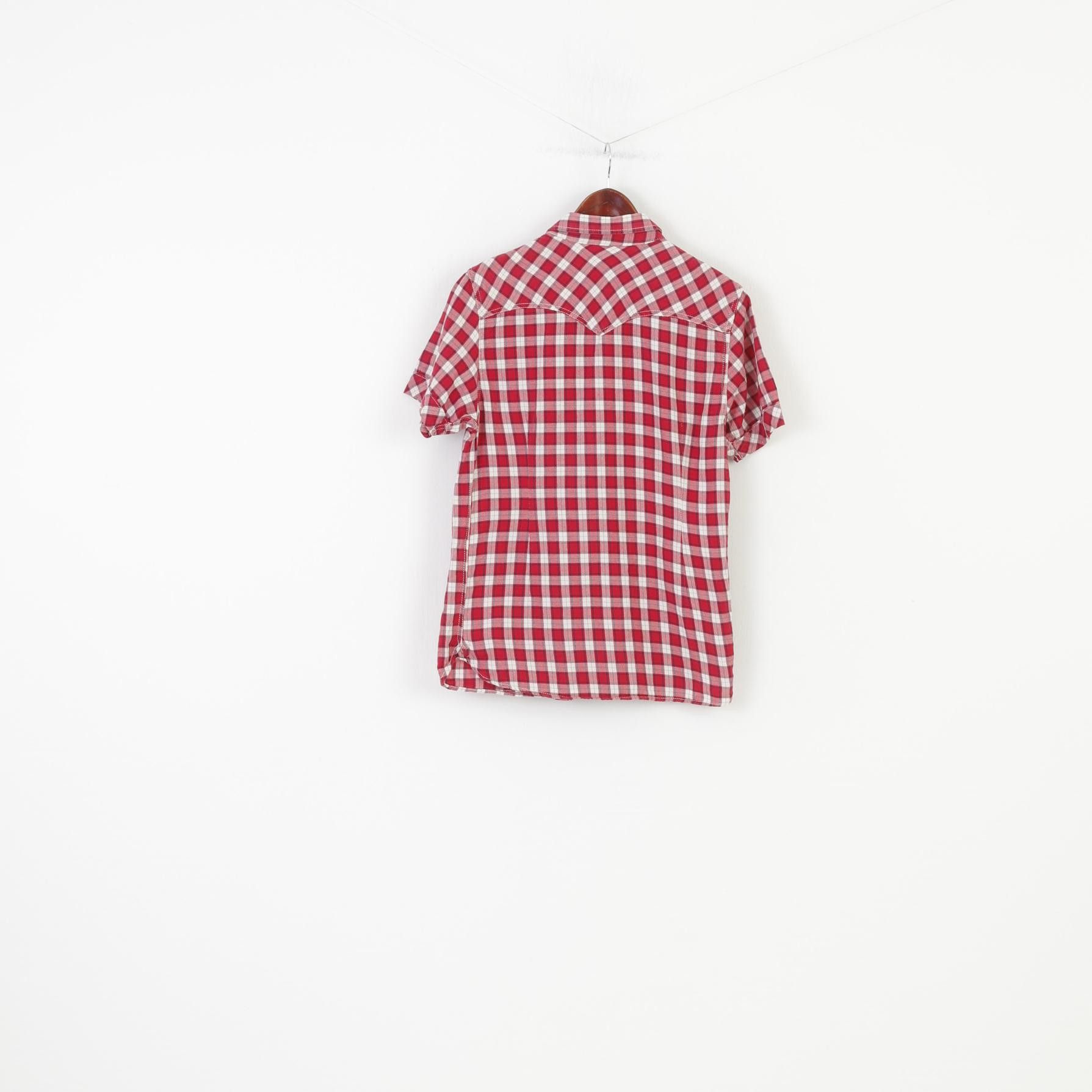 Levi's Levi's Men S Casual Shirt Red Checkered Snap Bottoms 10517 Size US S / EU 44-46 / 1 - 8 Thumbnail