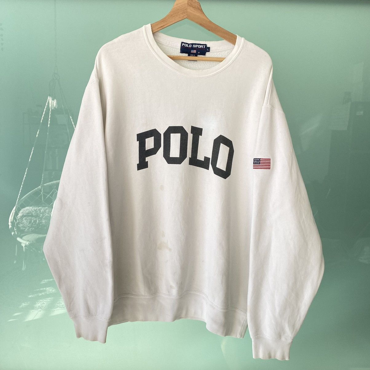 Polo Ralph Lauren Thrashed Vintage 90s Polo Sport Ralph Lauren ERD GRUNGE Size US L / EU 52-54 / 3 - 1 Thumbnail