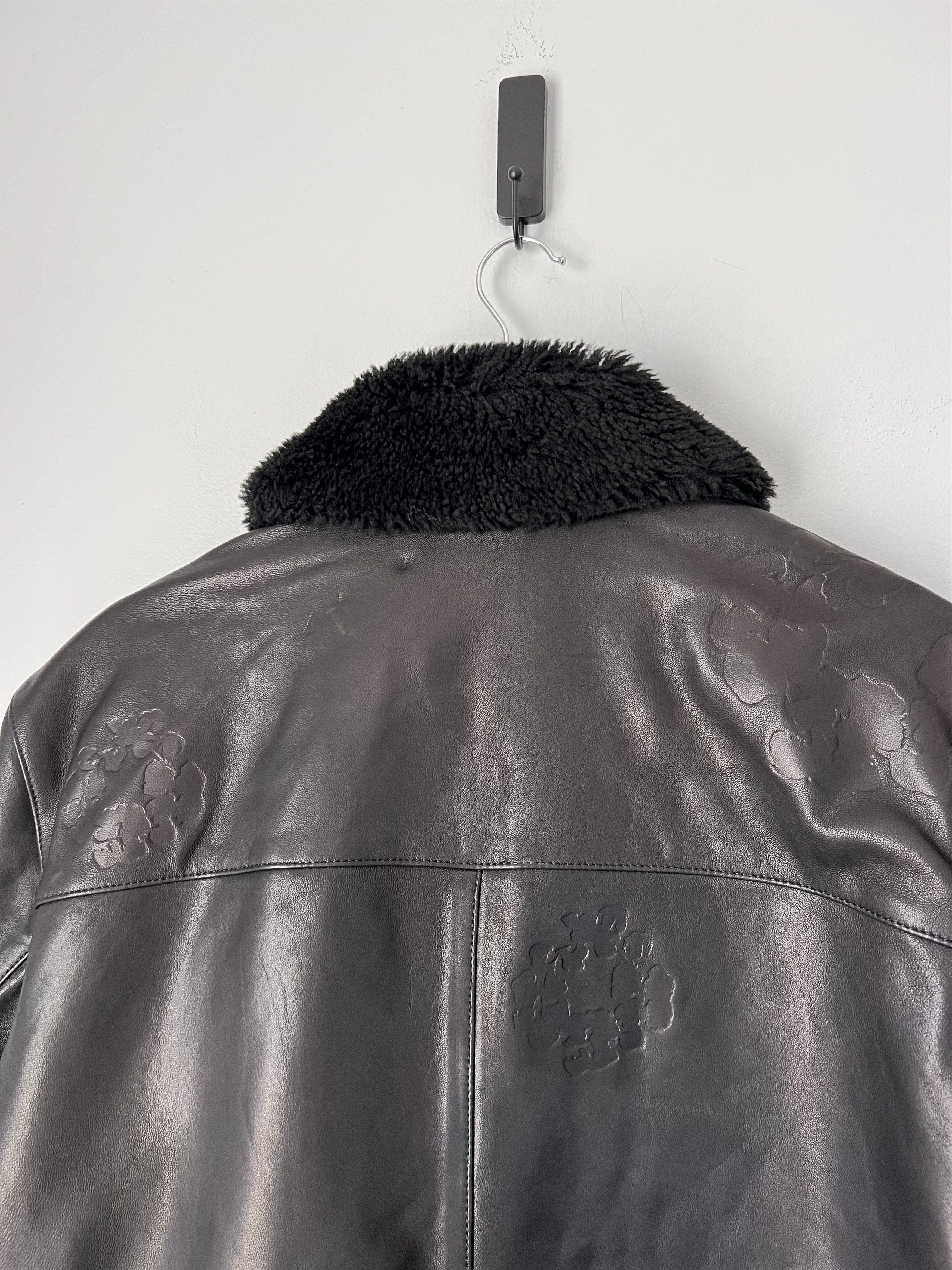 DENIM TEARS Denim Tears Oakland Wreath Winter Leather Coat in Black Size US XL / EU 56 / 4 - 6 Thumbnail