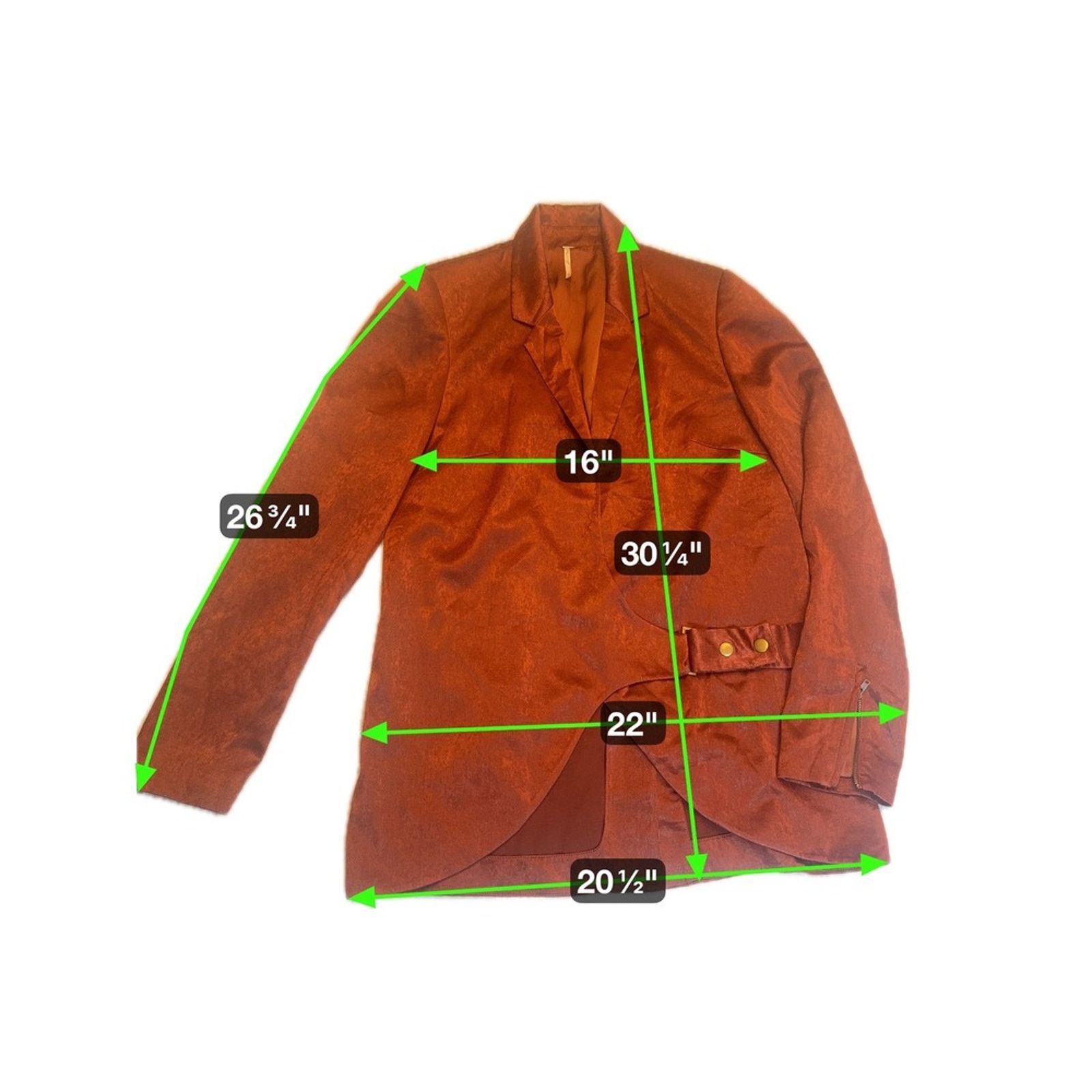 Free People Free People Rust Colored Blazer Jacket Statement Size S Size S / US 4 / IT 40 - 2 Thumbnail
