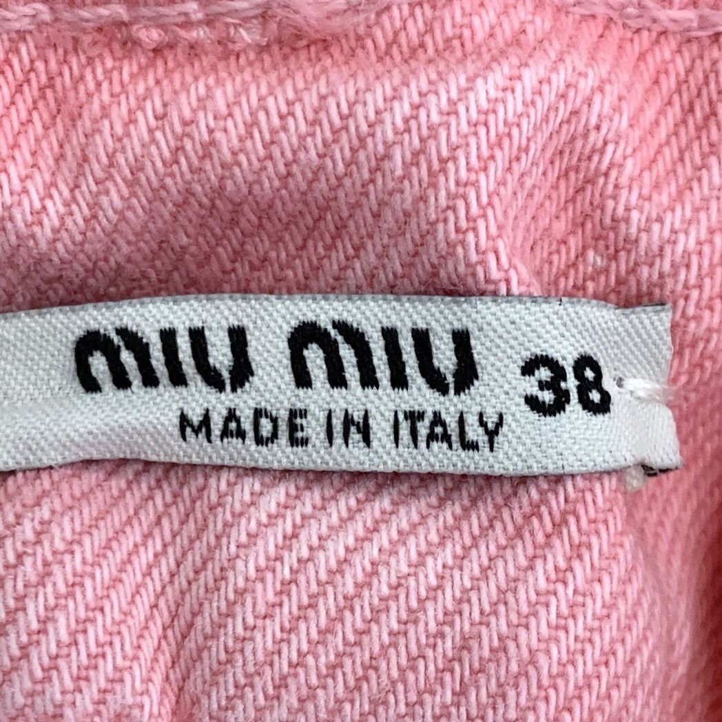 Miu Miu MiuMiu Pink Logo Printed Cotton Casual Shorts K26WX Size 26" / US 2 / IT 38 - 7 Thumbnail