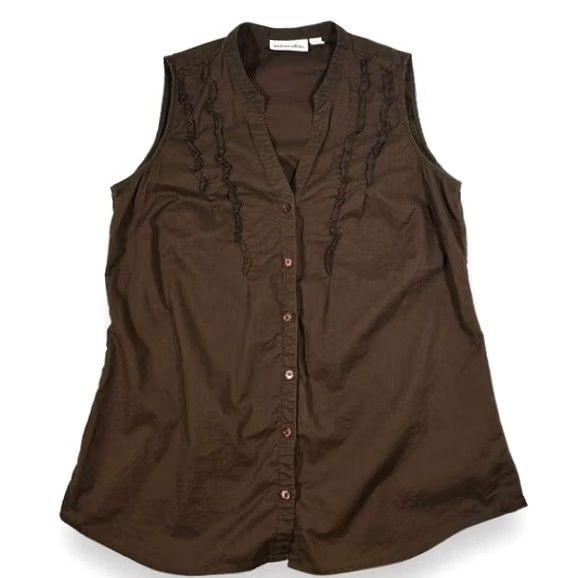 Vintage St Johns Bay Blouse Womens Large Sleeveless EUC Size XL / US 12-14 / IT 48-50 - 2 Thumbnail