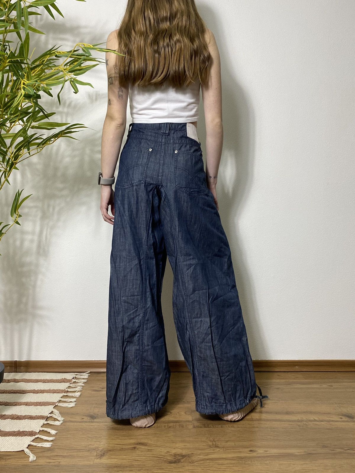 Vintage AVANT GARDE PARACHUTES DENIM TIE PANTS Size 26" / US 2 / IT 38 - 10 Thumbnail