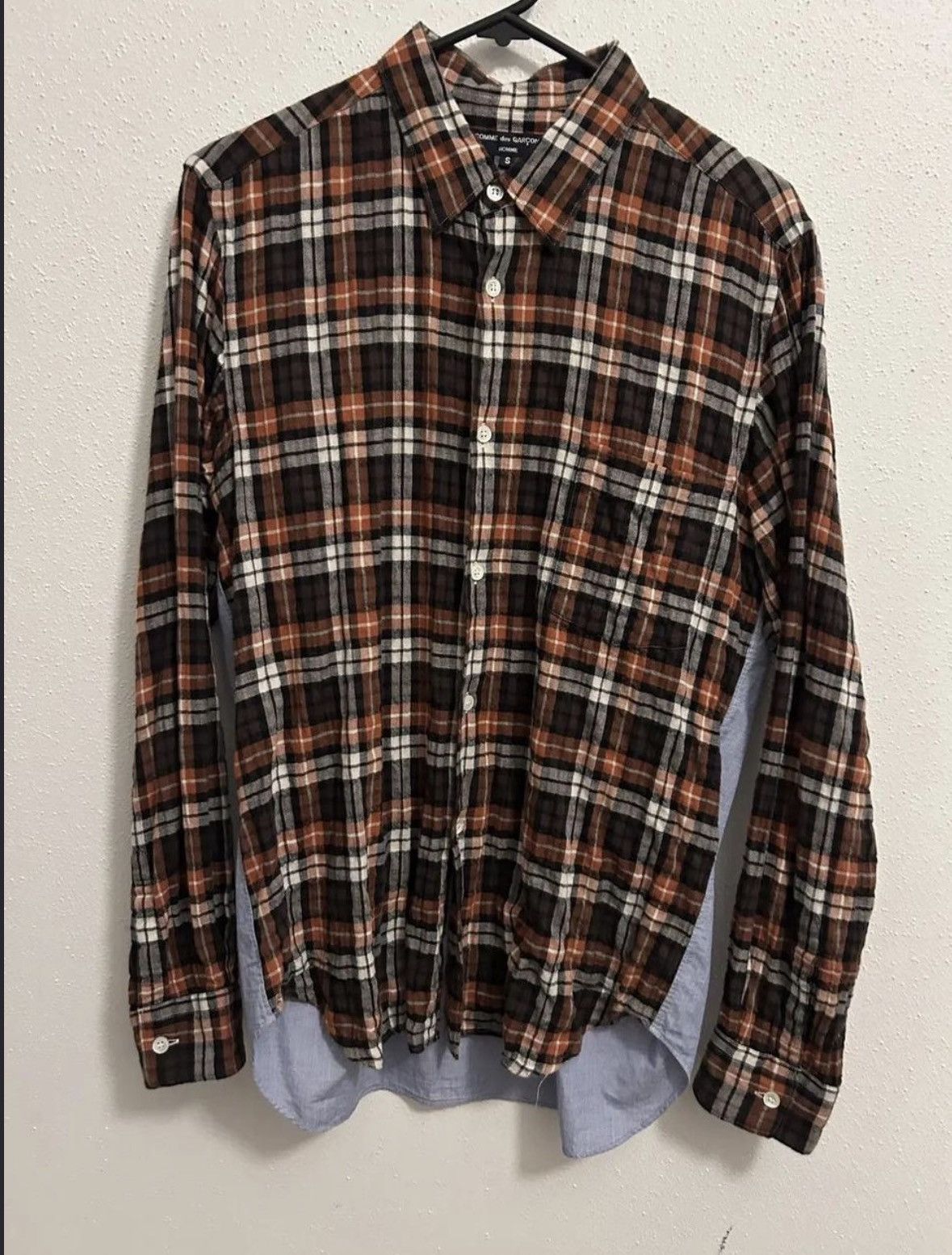 Comme des Garcons Comme Des Garçons Homme flannel hybrid button-up shirt Size US S / EU 44-46 / 1 - 1 Thumbnail